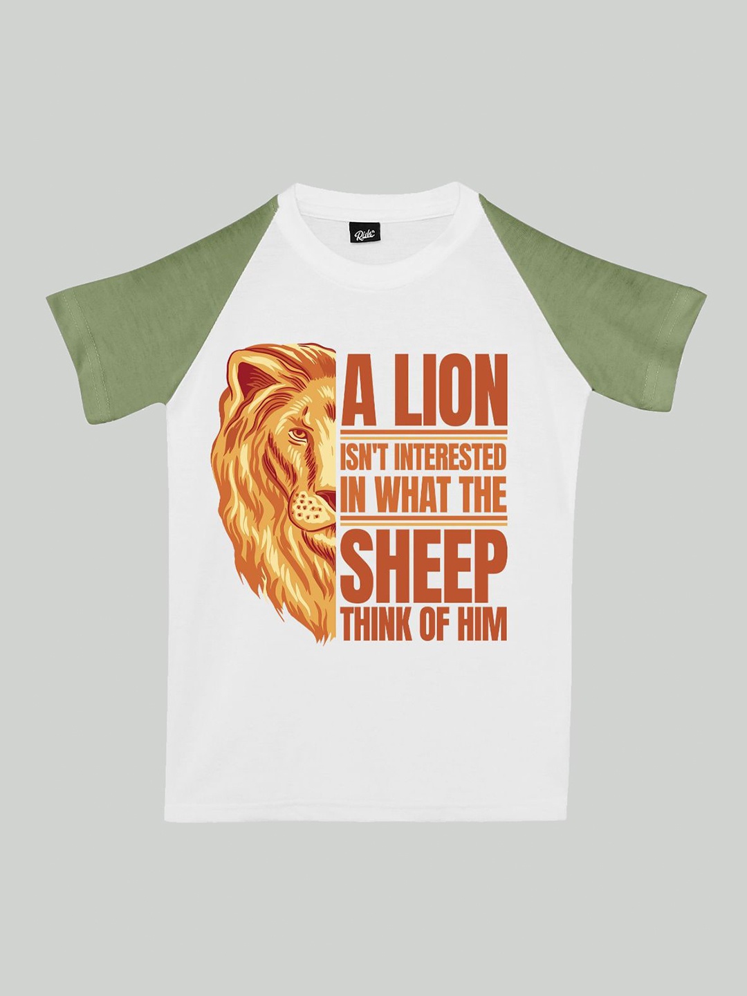 

RISH Boys Typography Printed Cotton T-shirt, White