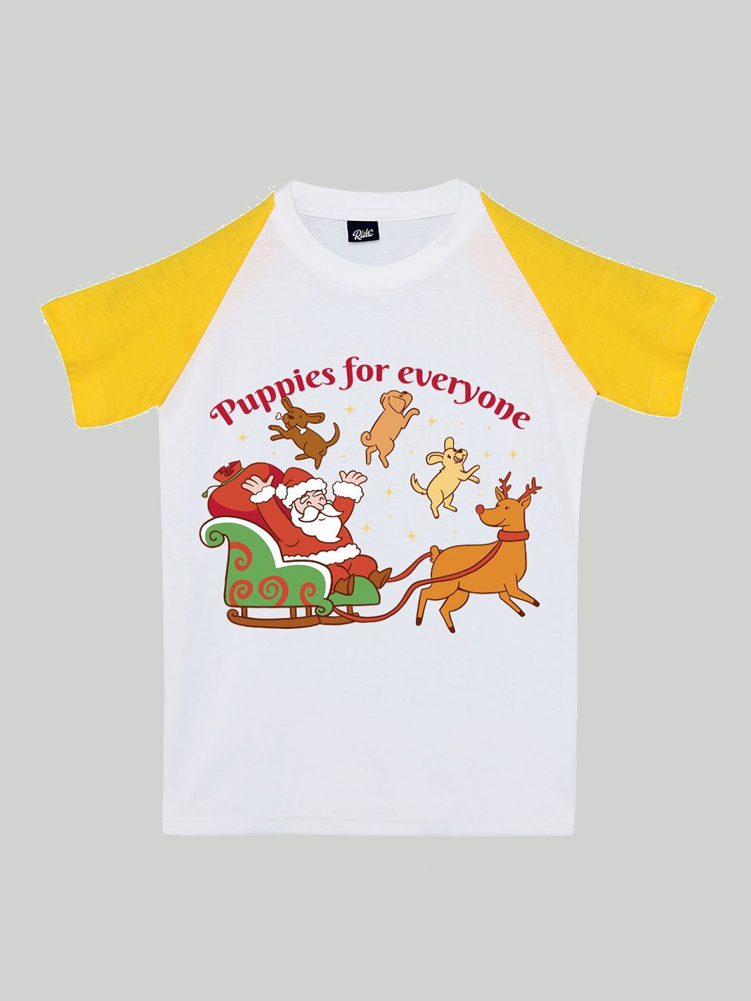 

RISH Boys Printed Cotton T-shirt, White