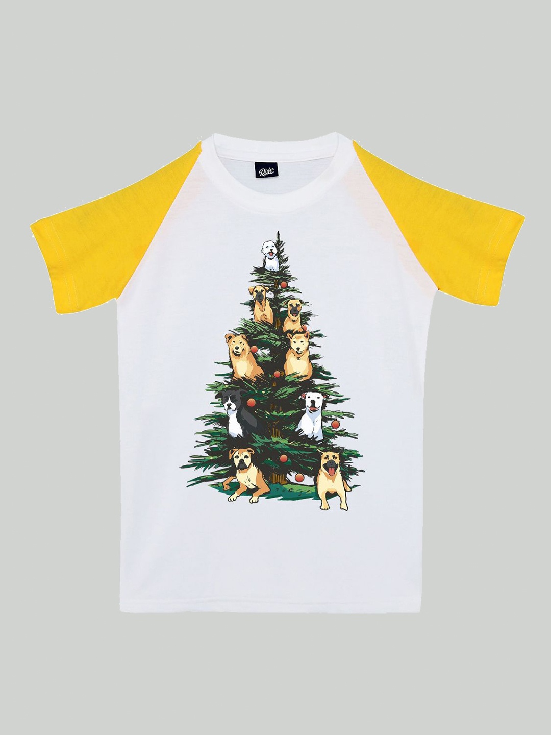 

RISH Boys Printed Cotton T-shirt, White