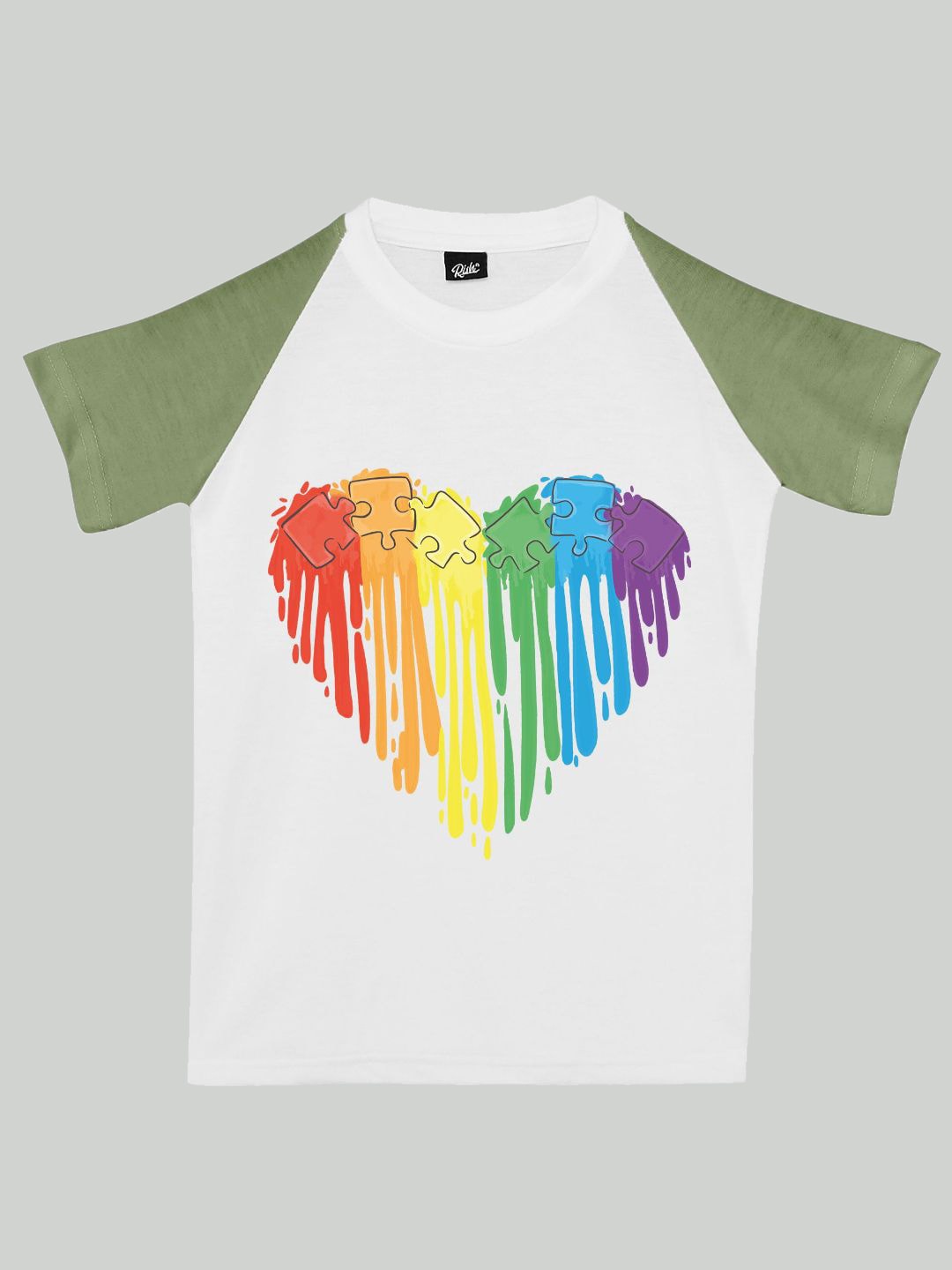 

RISH Boys Printed Cotton T-shirt, White