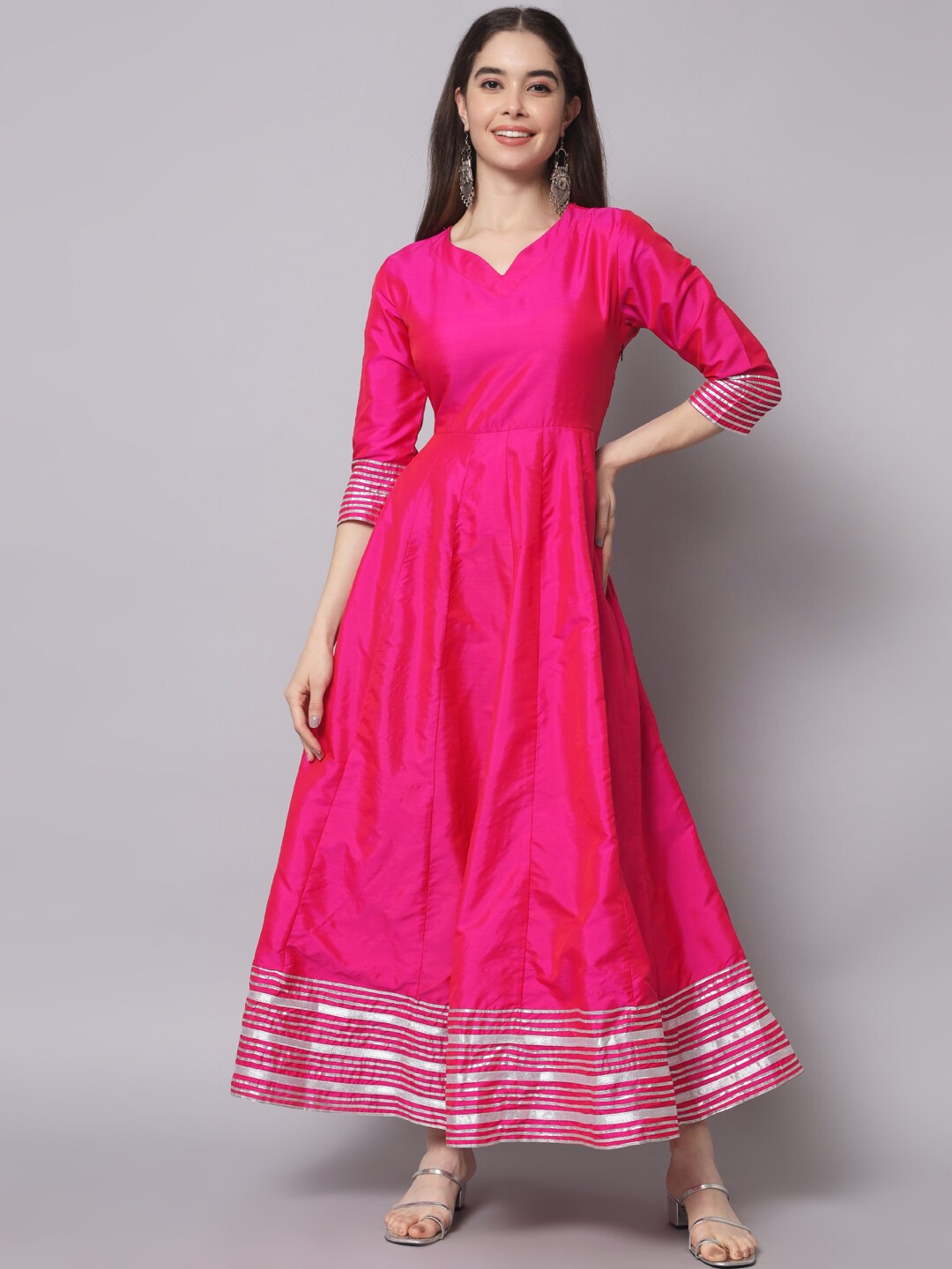 

Myshka Anarkali Ethnic Dresses, Pink