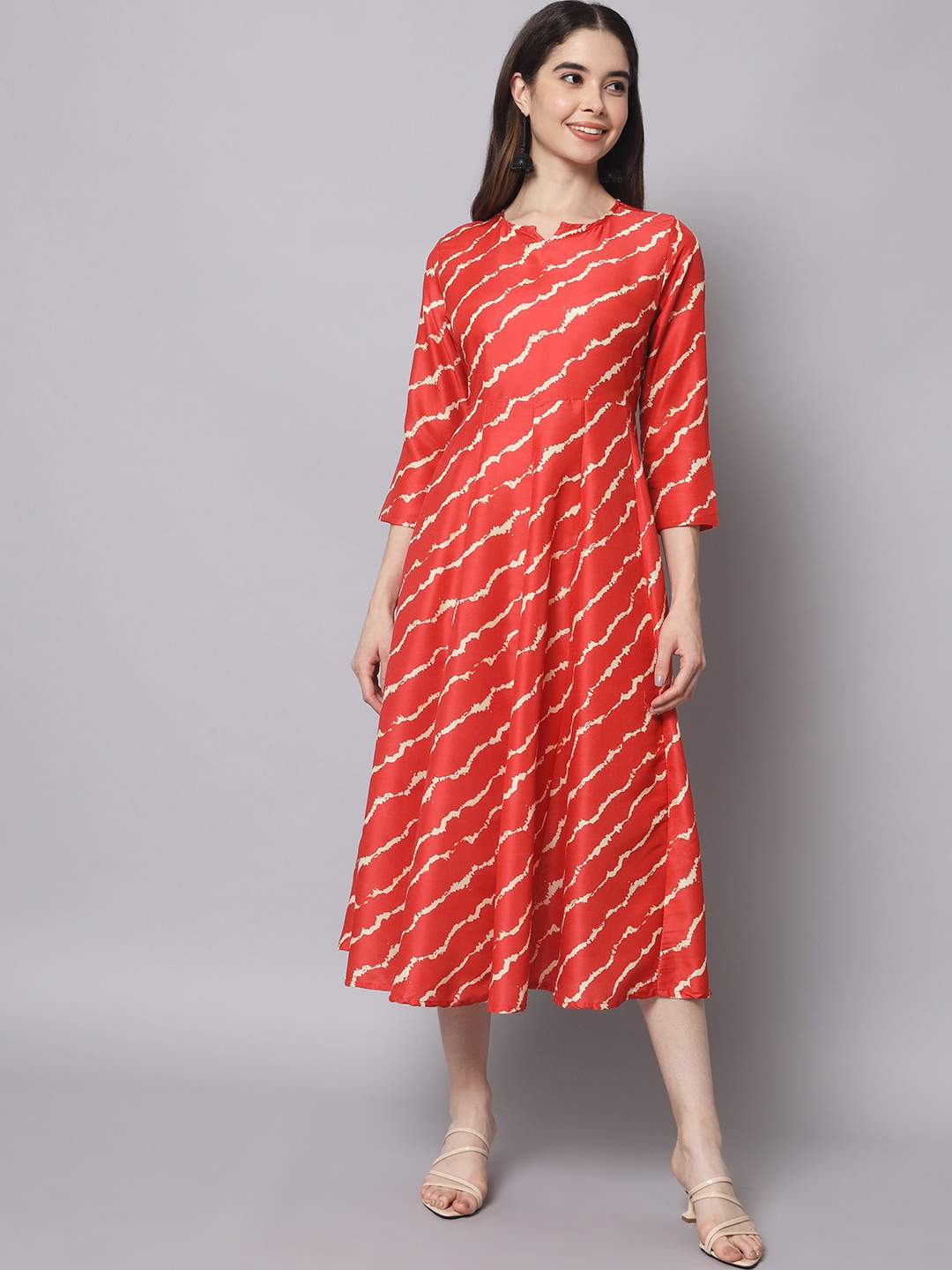 

Myshka A-Line Midi Dress, Red