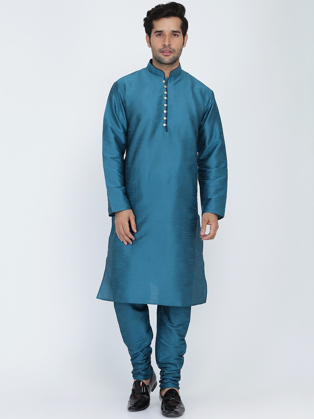 

ROYAL KURTA Men Kurta With Churidar, Teal