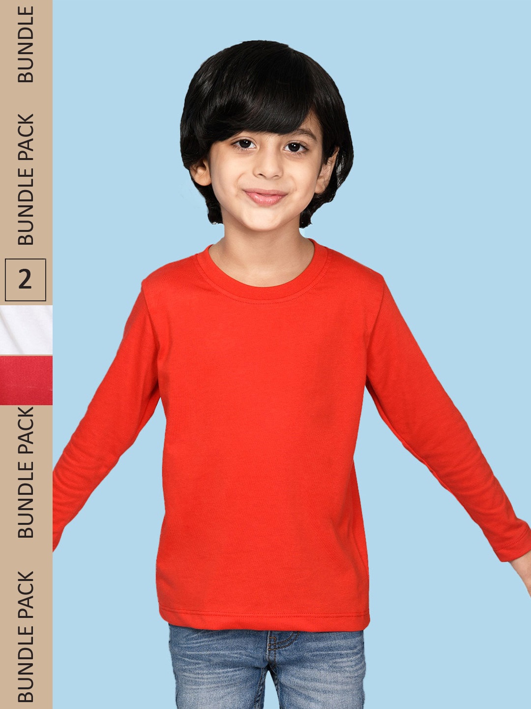 

NUSYL Boys Pack of 2 Solid T-shirts, White