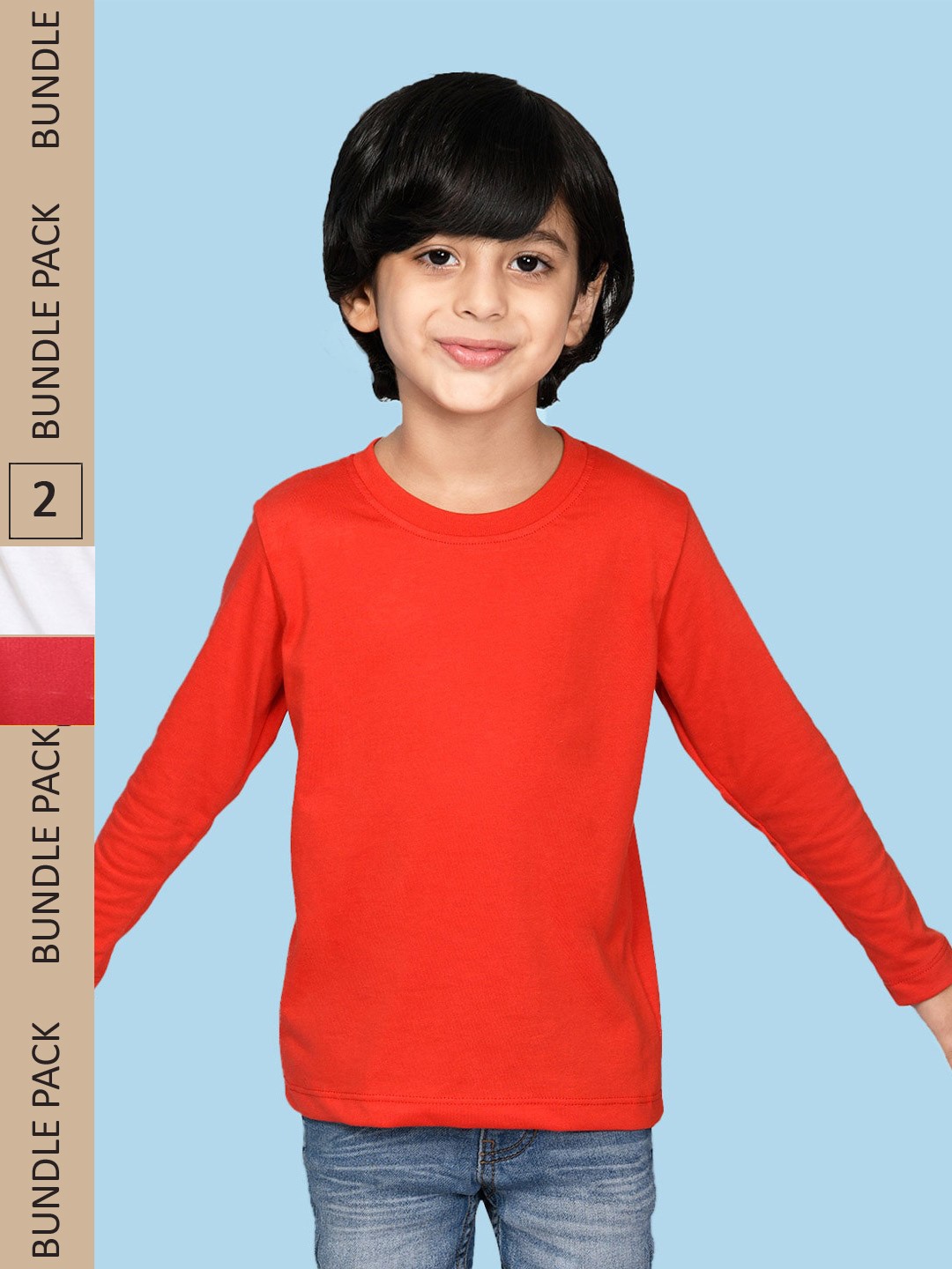 

NUSYL Boys Pack of 2 Solid T-shirts, White