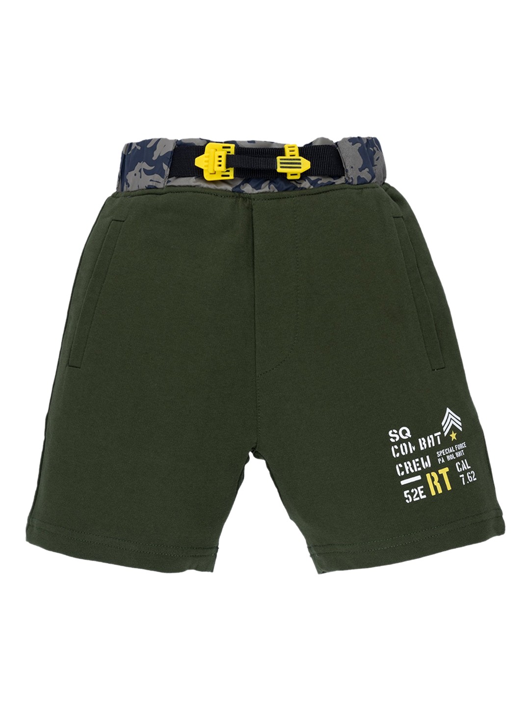 

Status Quo Boys Cotton Regular Shorts, Olive