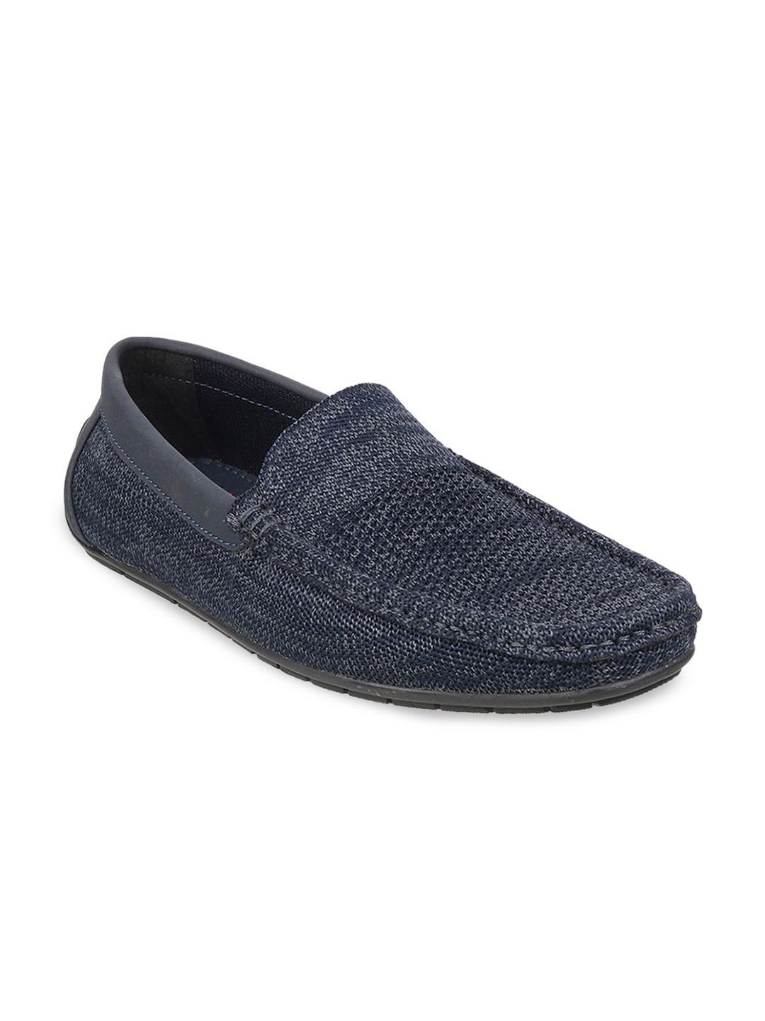 

Metro Men Textured Suede Loafers, Blue