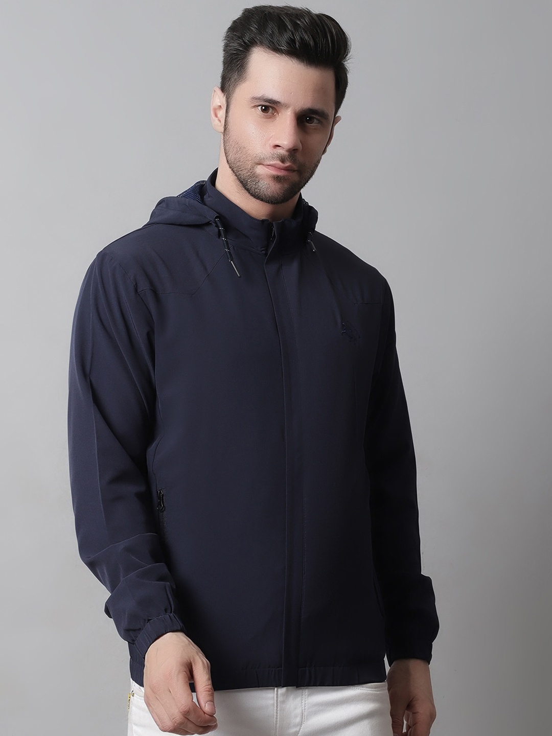 

VENITIAN Men Windcheater Sporty Jacket, Navy blue