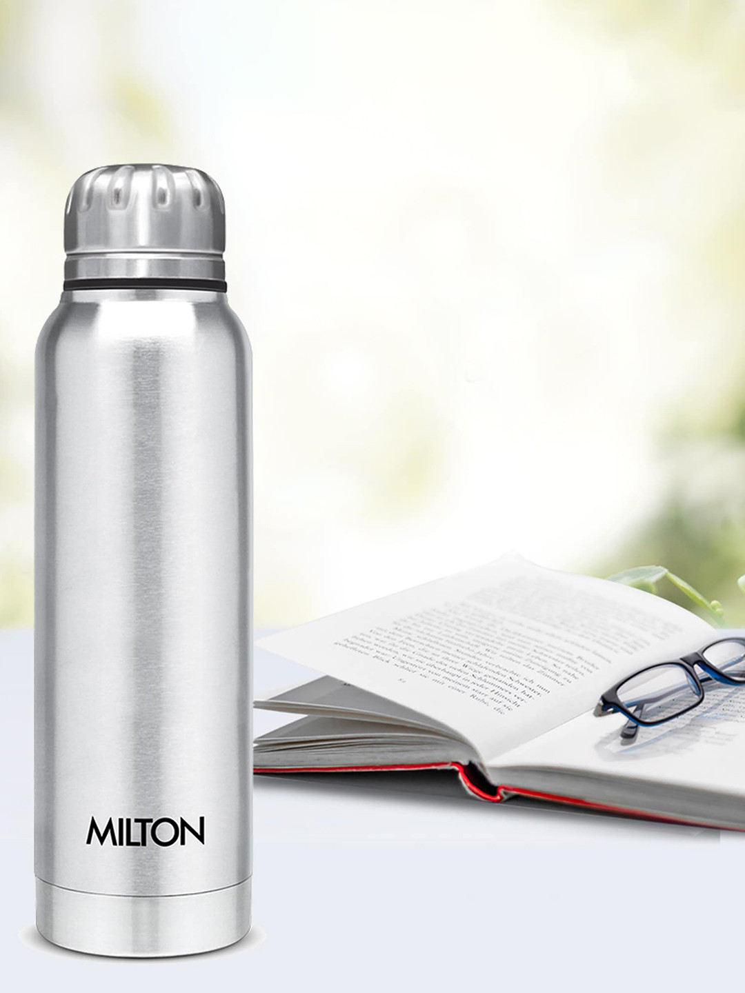 

Milton Thermosteel Slender Flask Leak Proof Stainless Steel Water Bottle 500 ml, Silver