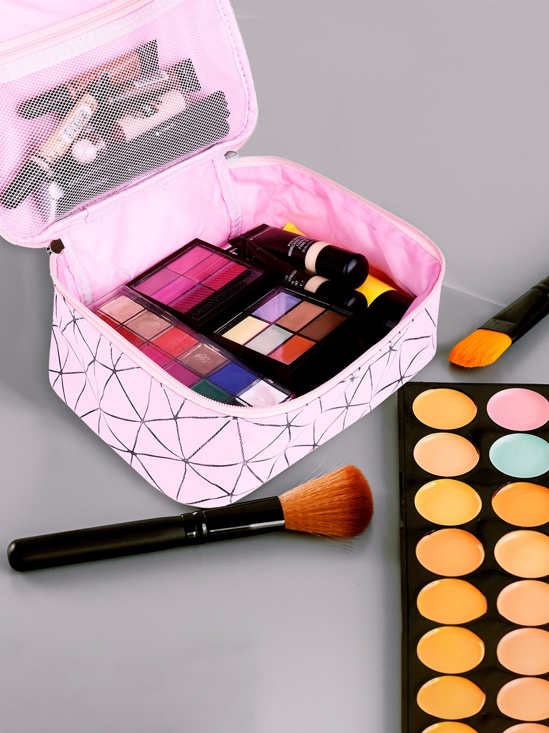 

NFI essentials Women Printed Makeup Accessory Pouch, Pink