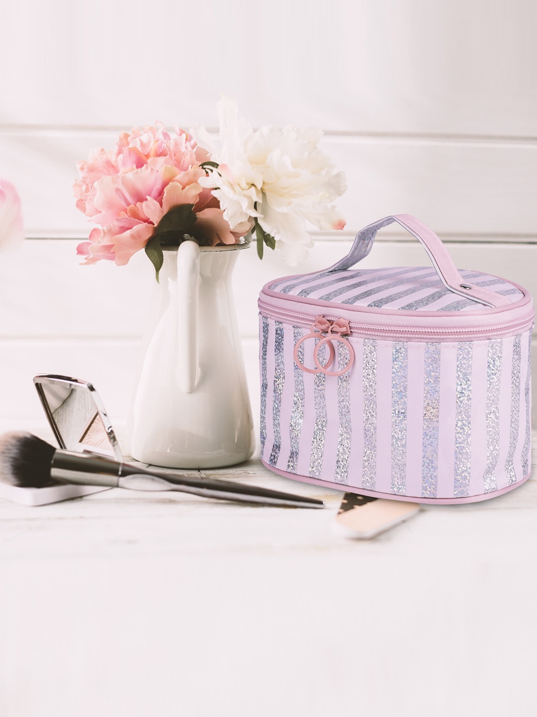 

NFI essentials Women Printed Makeup Accessory Pouch, Pink
