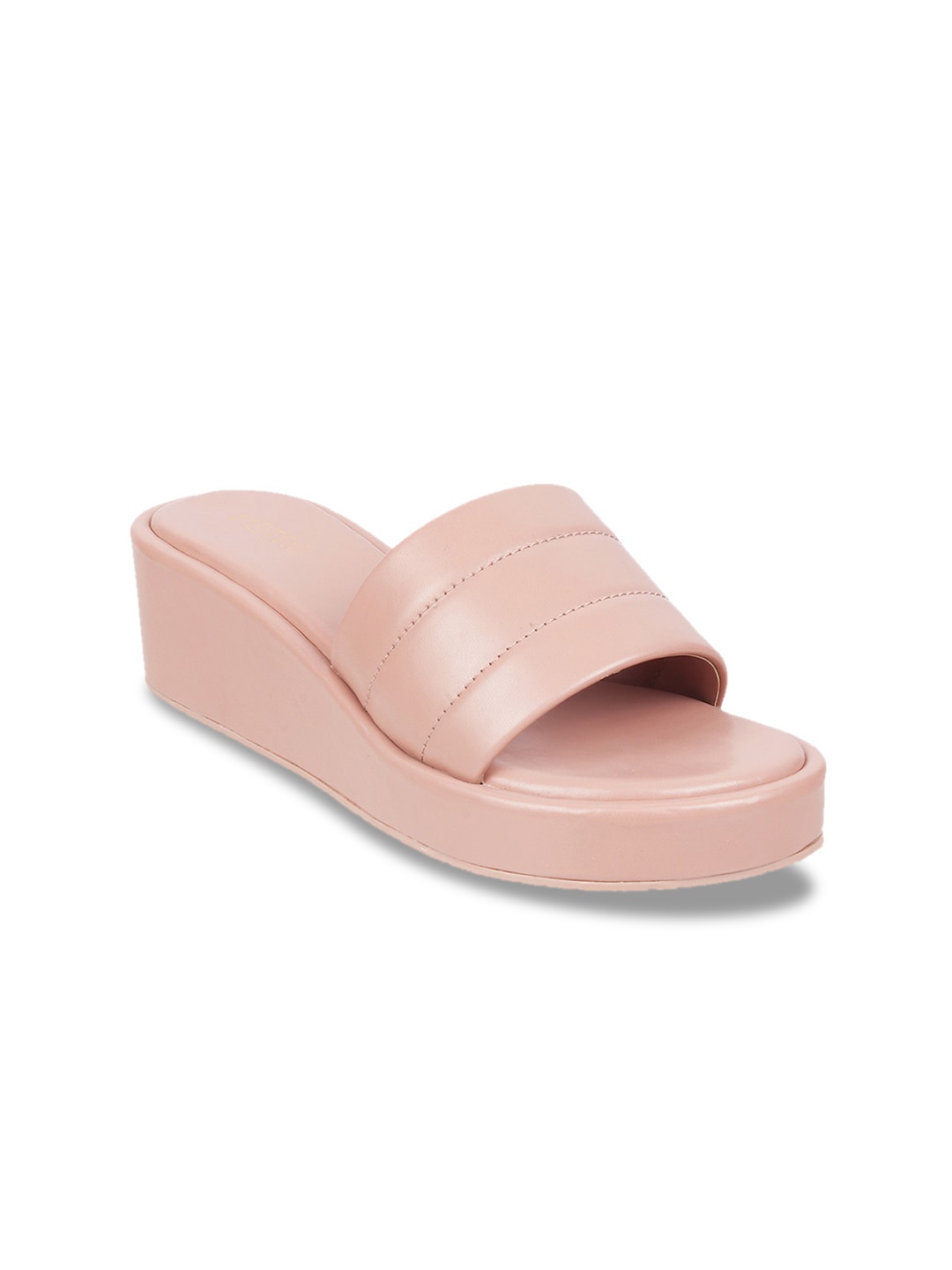 

Metro Open-Toe Flatform Heels, Pink