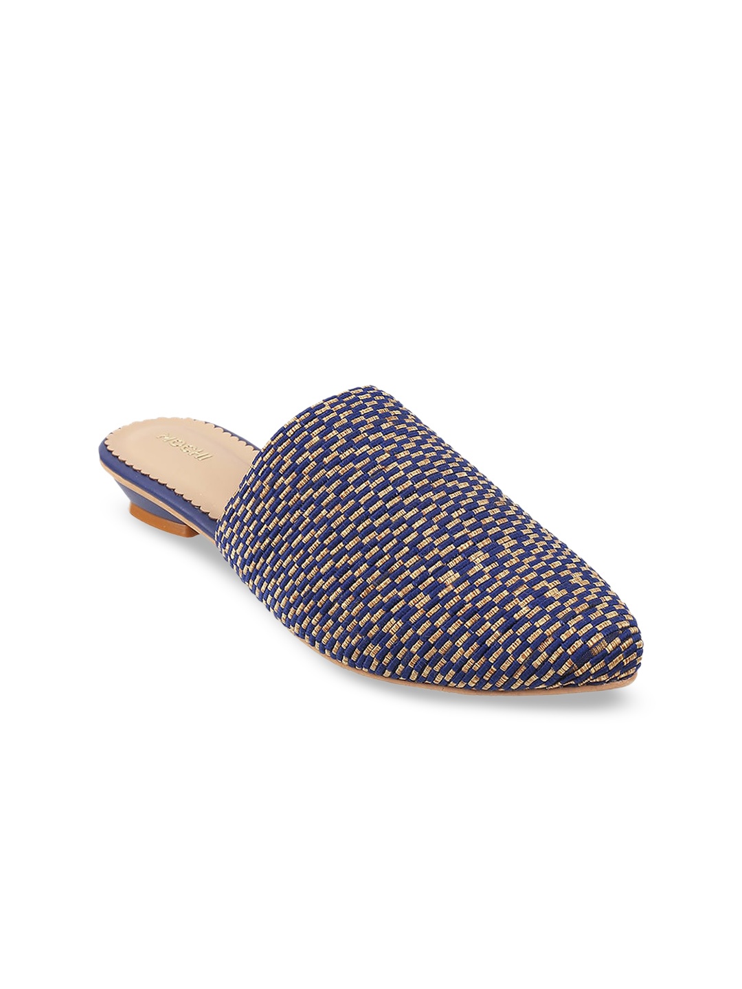 

Mochi Women Woven Design Mules, Blue