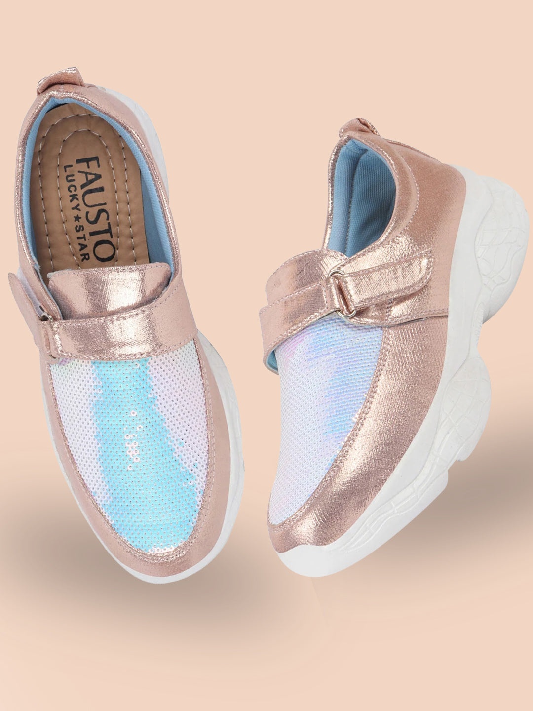 

FAUSTO Women Colourblocked Lightweight Slip-On Sneakers, Pink