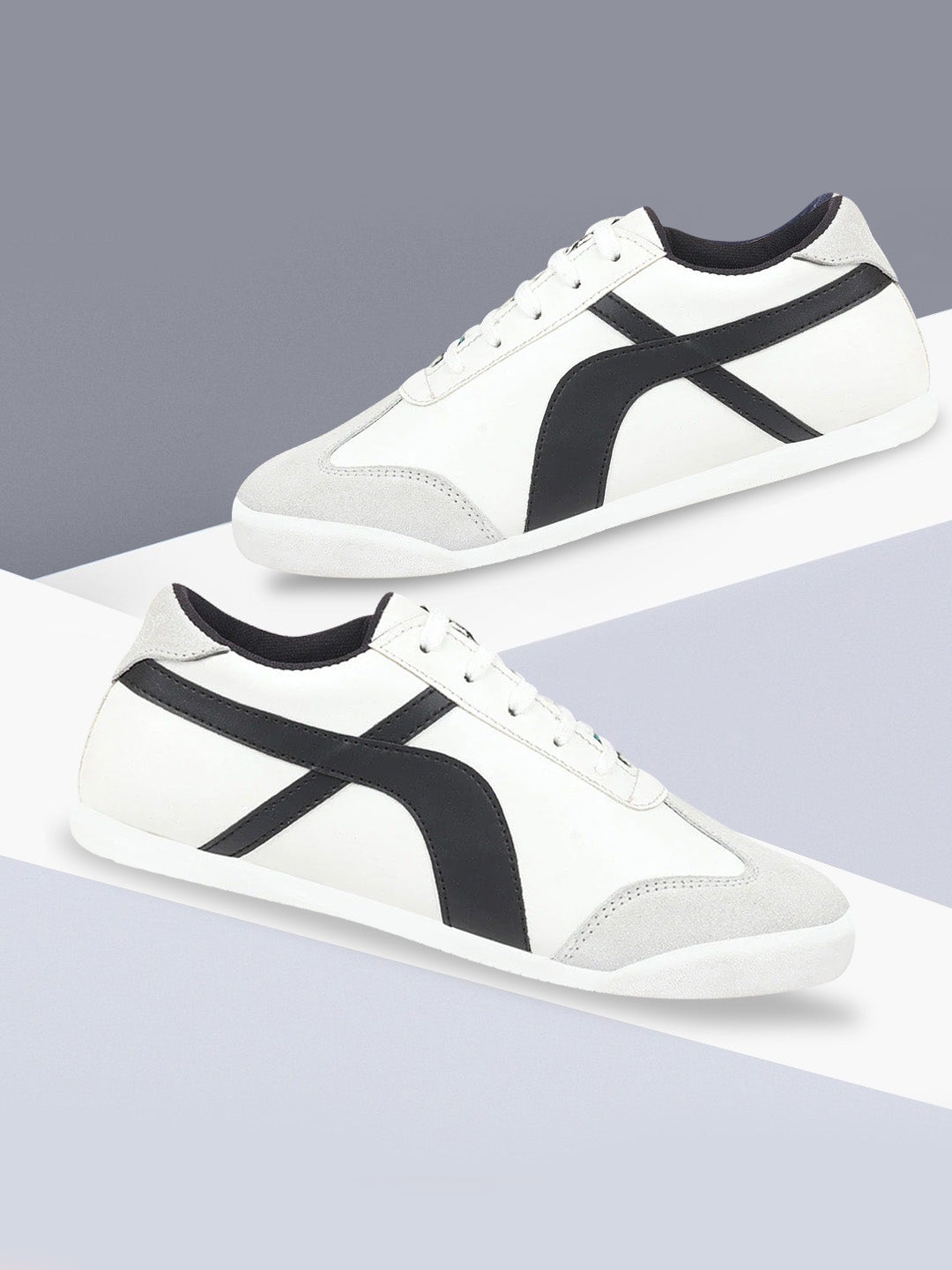 

FAUSTO Men Colourblocked Lightweight Sneakers, White
