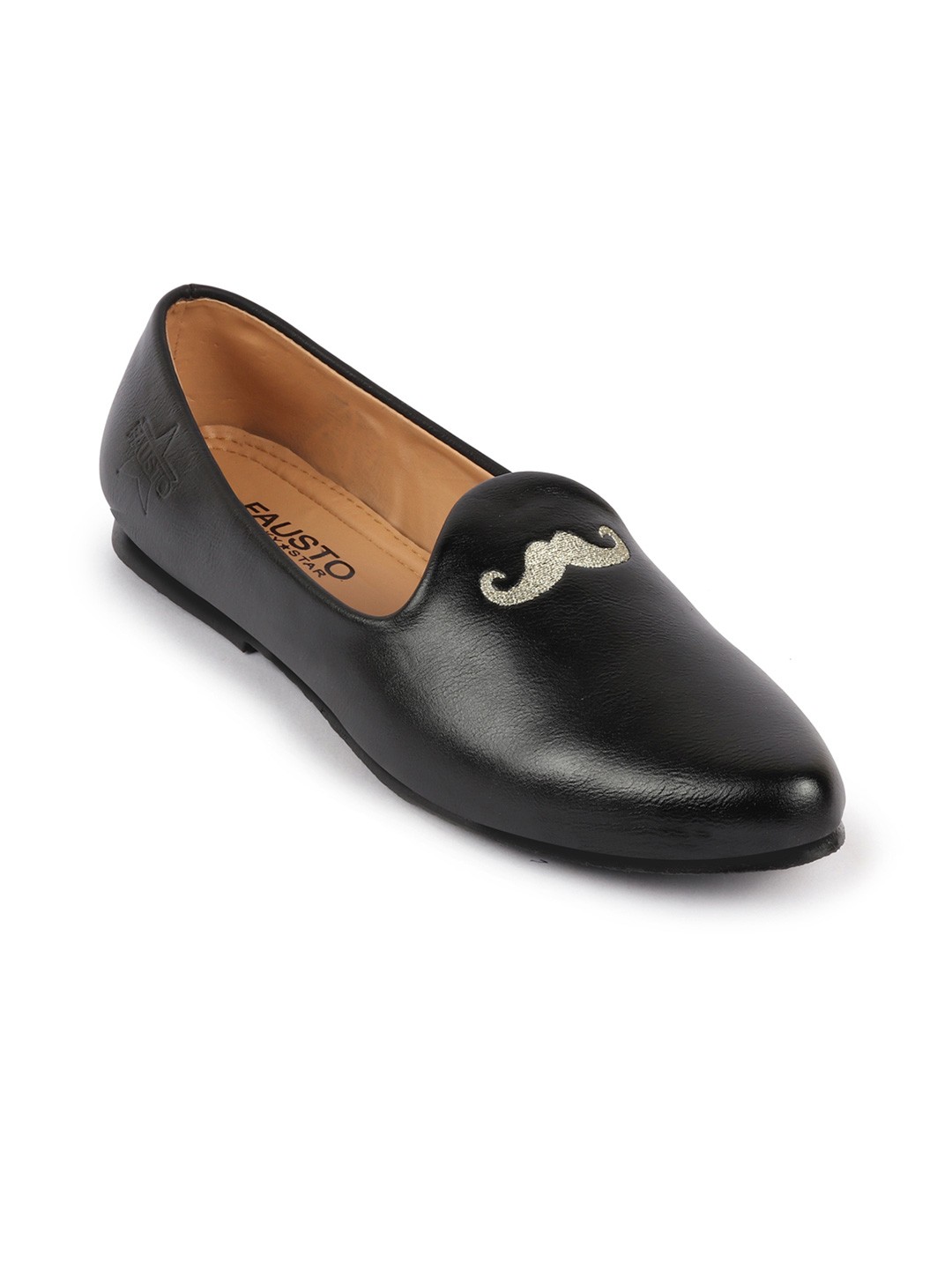 

FAUSTO Men PU Slip-On Sneakers, Black