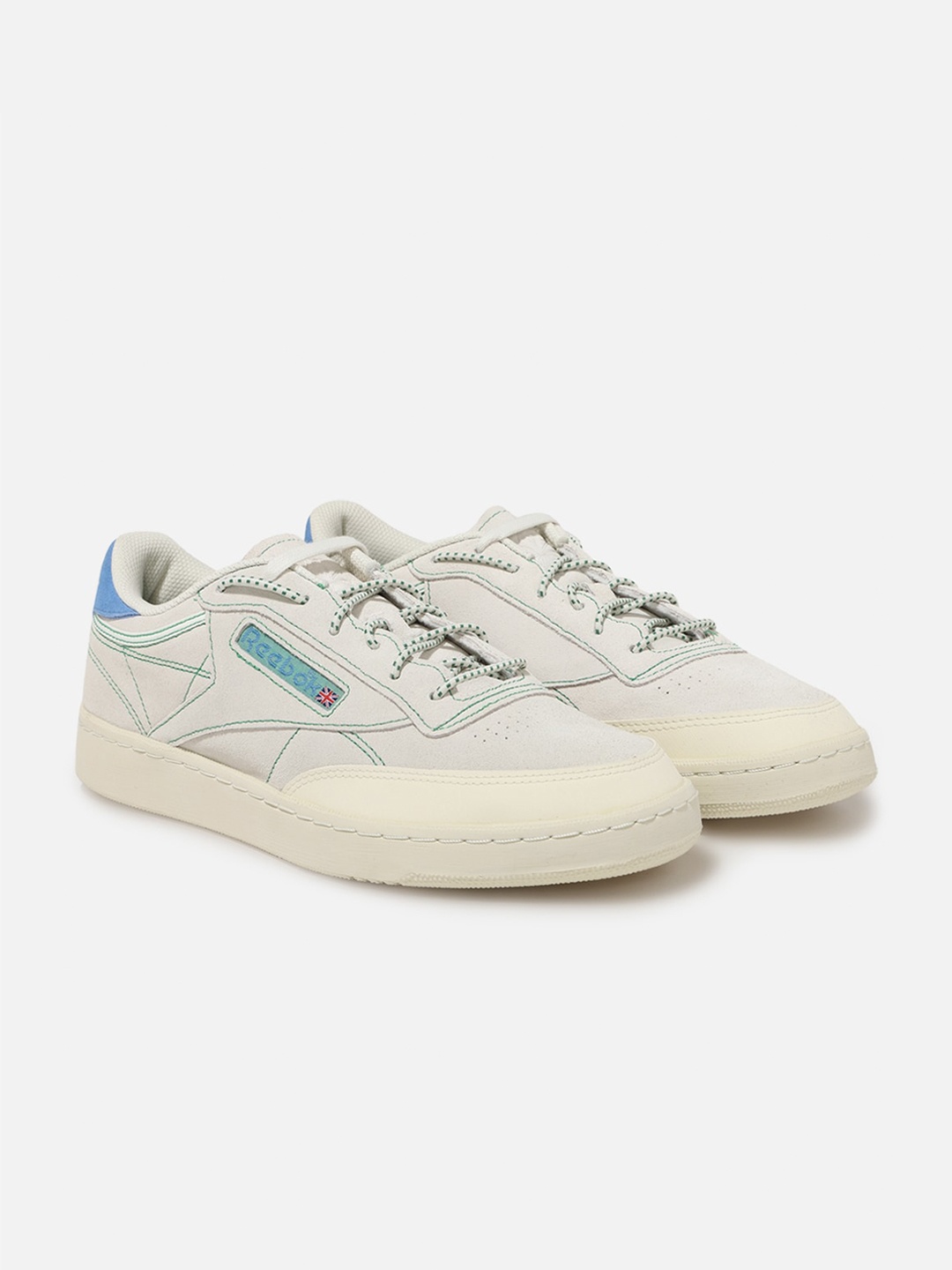 

Reebok Men Leather Classics Club C 85 Running Shoes, Cream