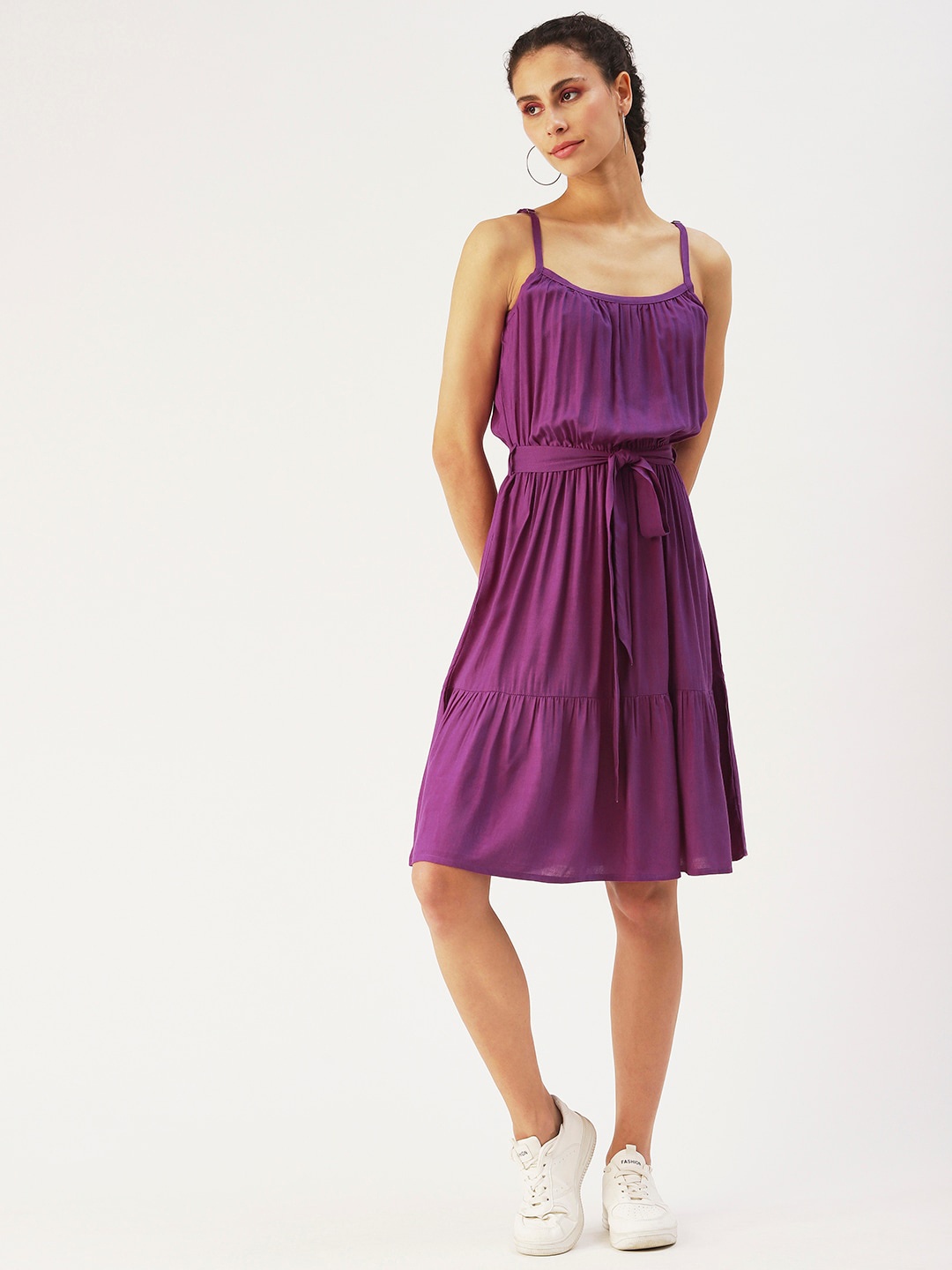 

DressBerry Shoulder Straps Dress, Purple