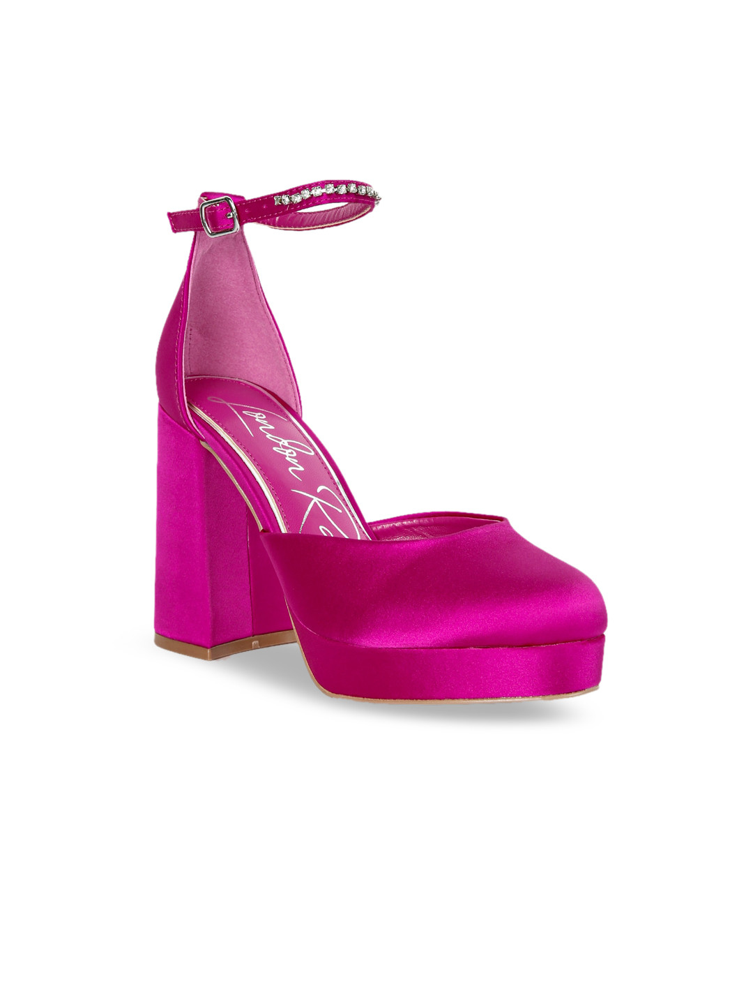 

London Rag Women Embellished Block Pump Heels, Pink