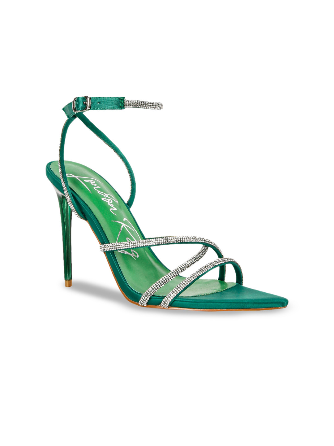 

London Rag Women Embellished Party Heels, Green