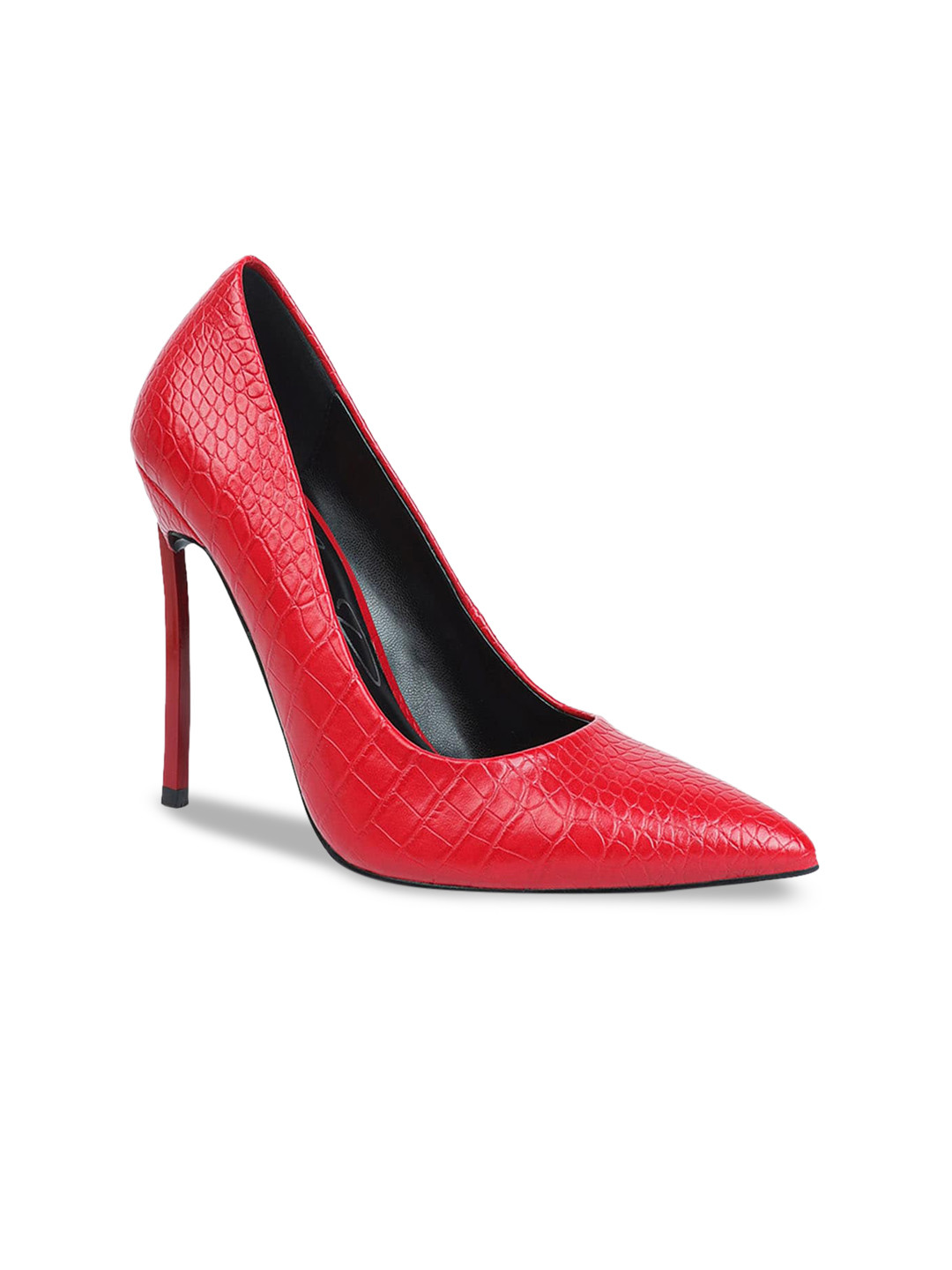 

London Rag Textured Stiletto Pumps, Red