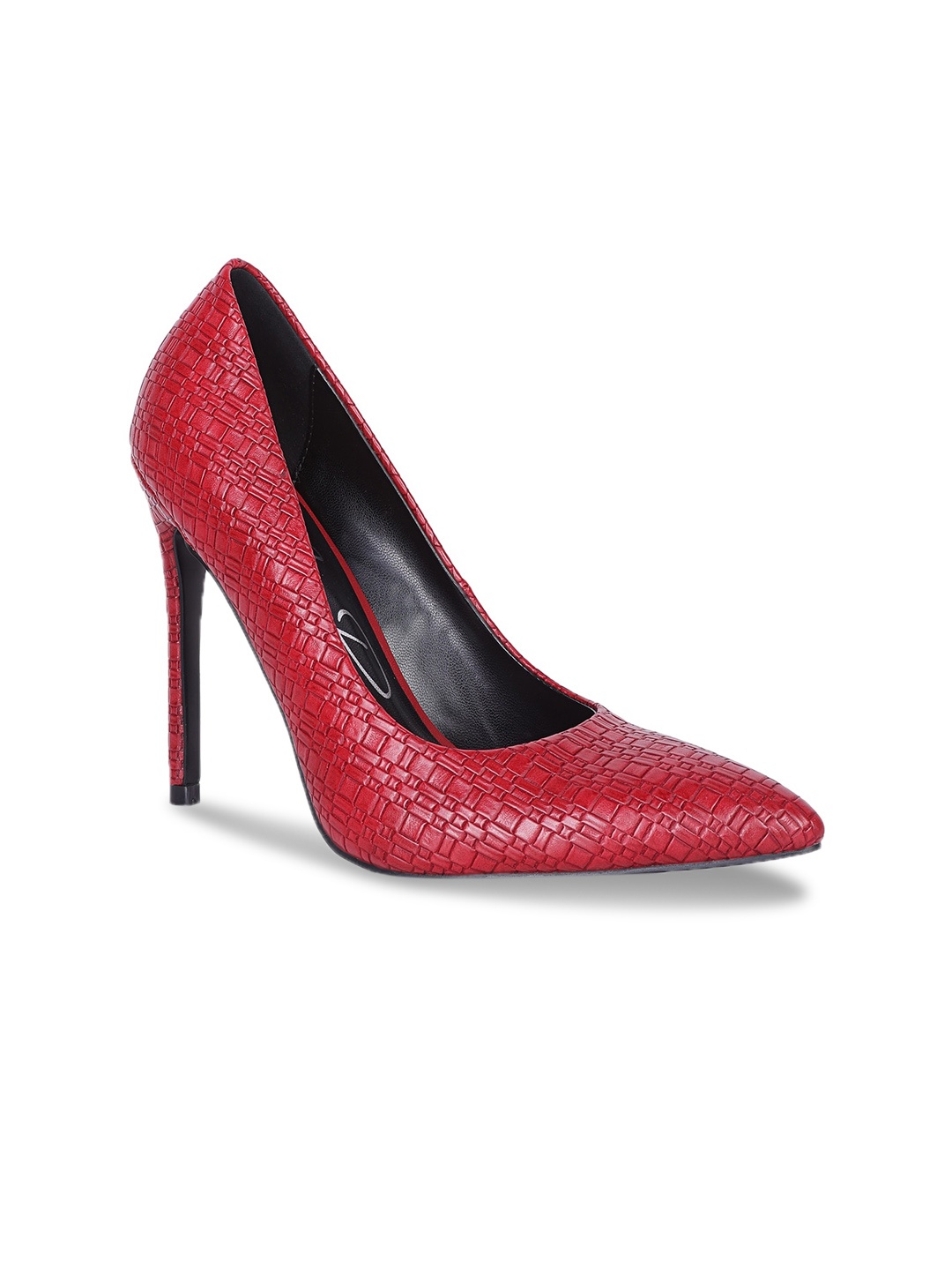 

London Rag Textured Stiletto Pumps, Red