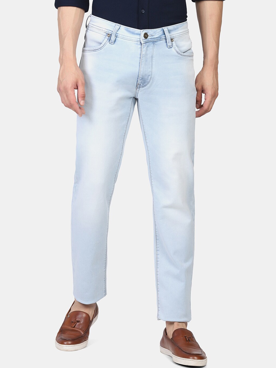 

Blackberrys Men Blue Slim Fit Low-Rise Heavy Fade Jeans