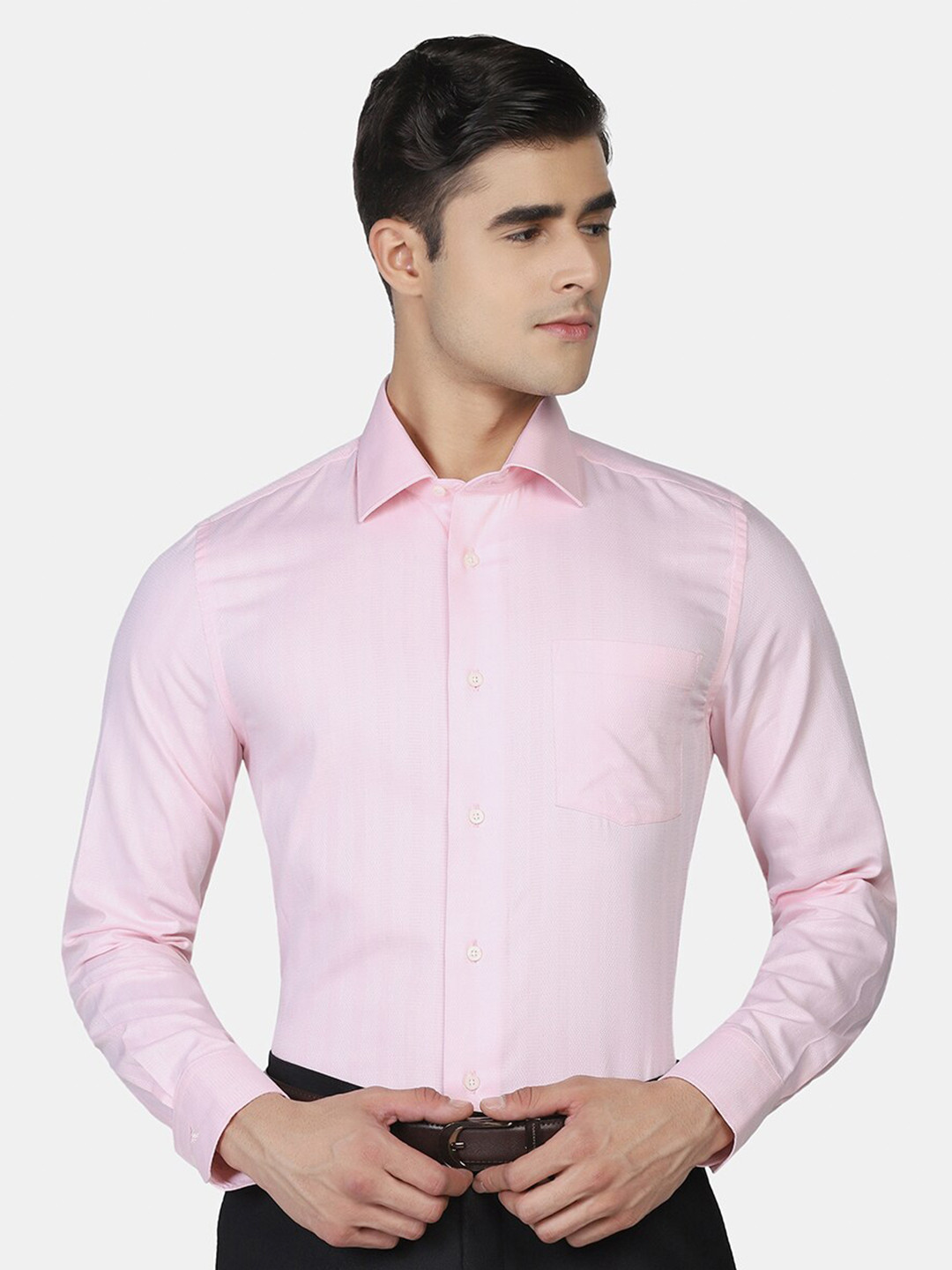 

Blackberrys Men Pink Slim Fit Formal Cotton Shirt