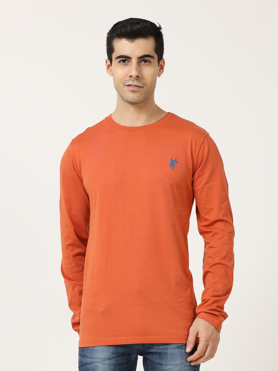 

Masculino Latino Men Cotton Long Sleeves T-shirt, Rust