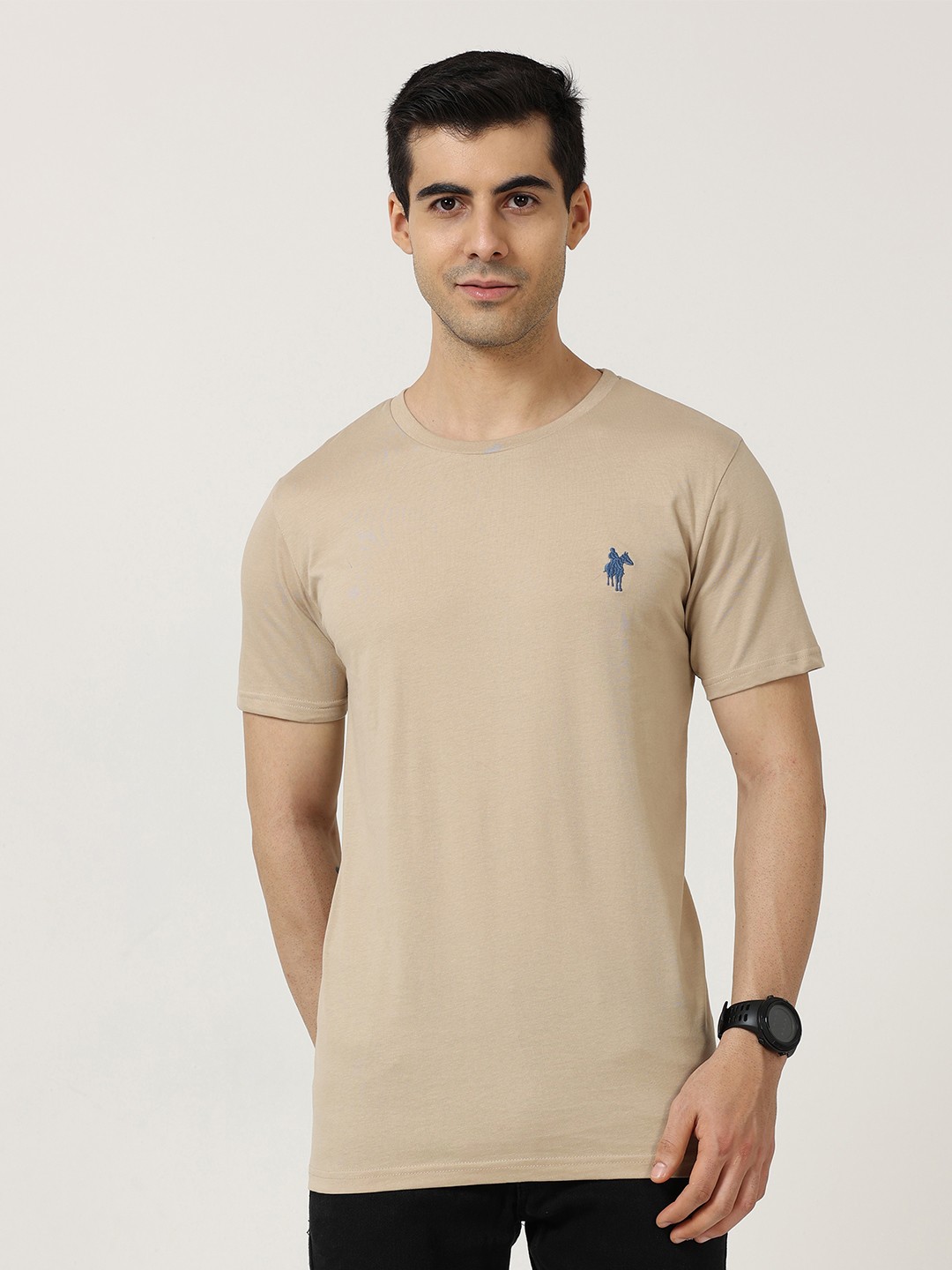 

Masculino Latino Men Cotton Short Sleeves T-shirt, Beige