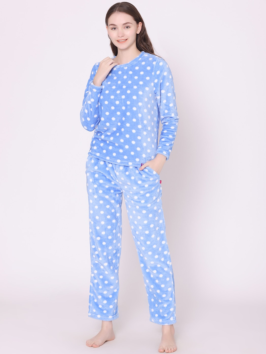 

Vami Women Printed Night suit, Blue