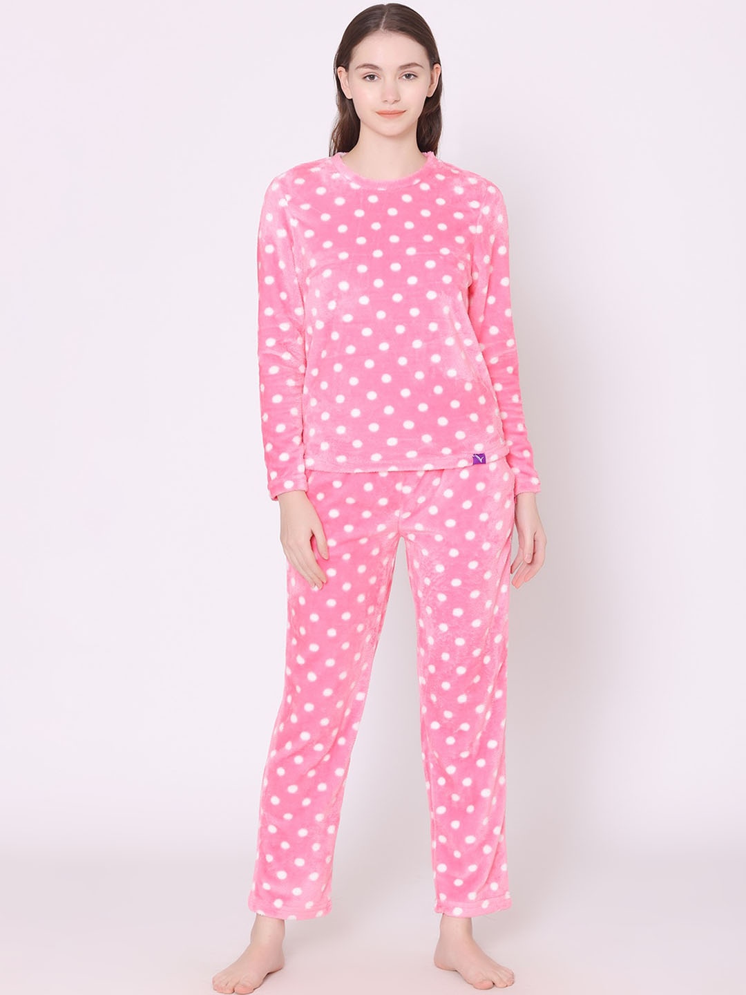 

Vami Women Printed Night suit, Pink