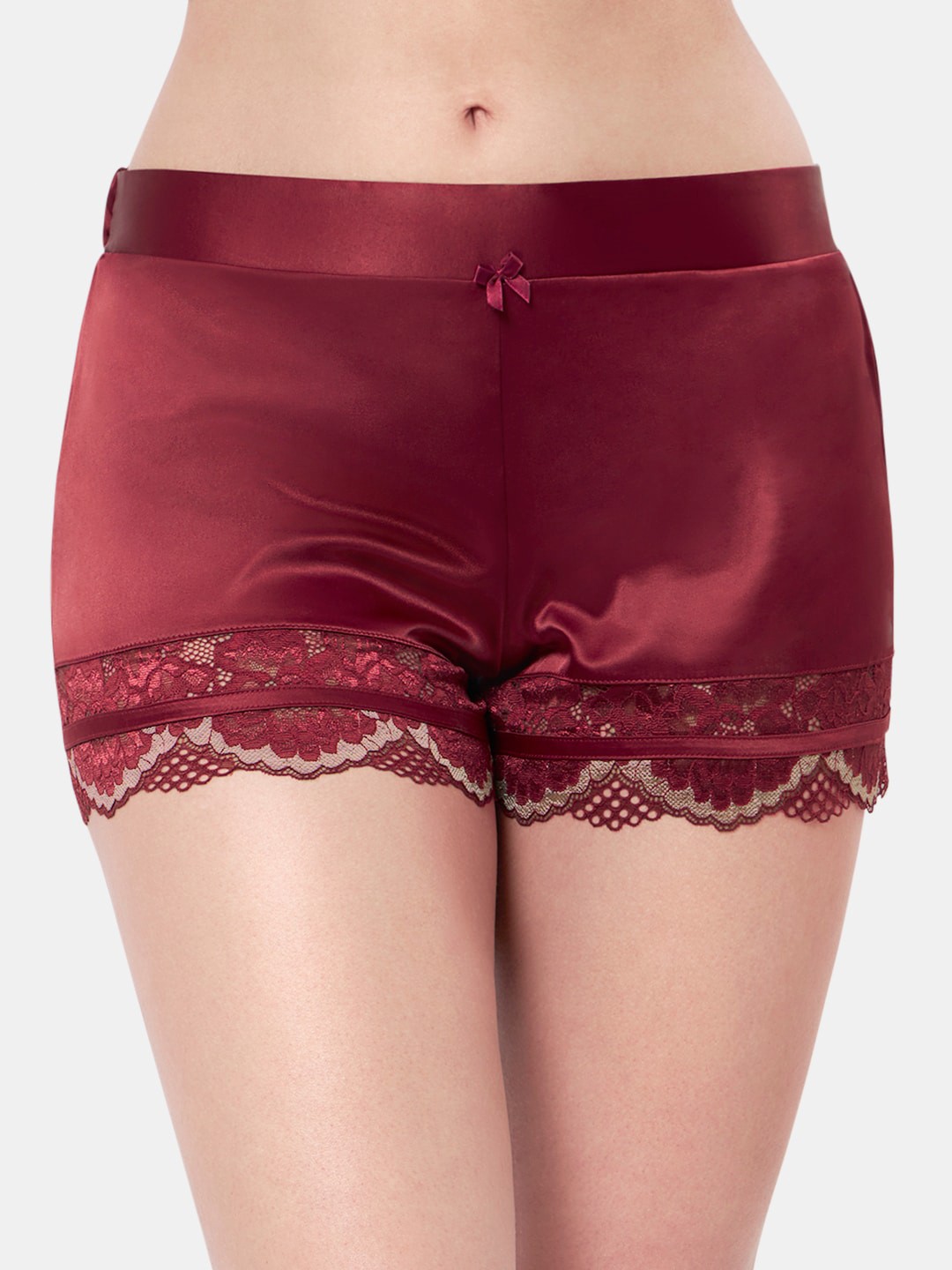

Amante Women Lounge Shorts, Burgundy