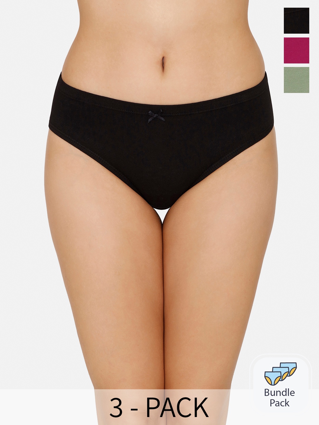 

Amante Women Pack Of 3 Bikini Briefs, Green
