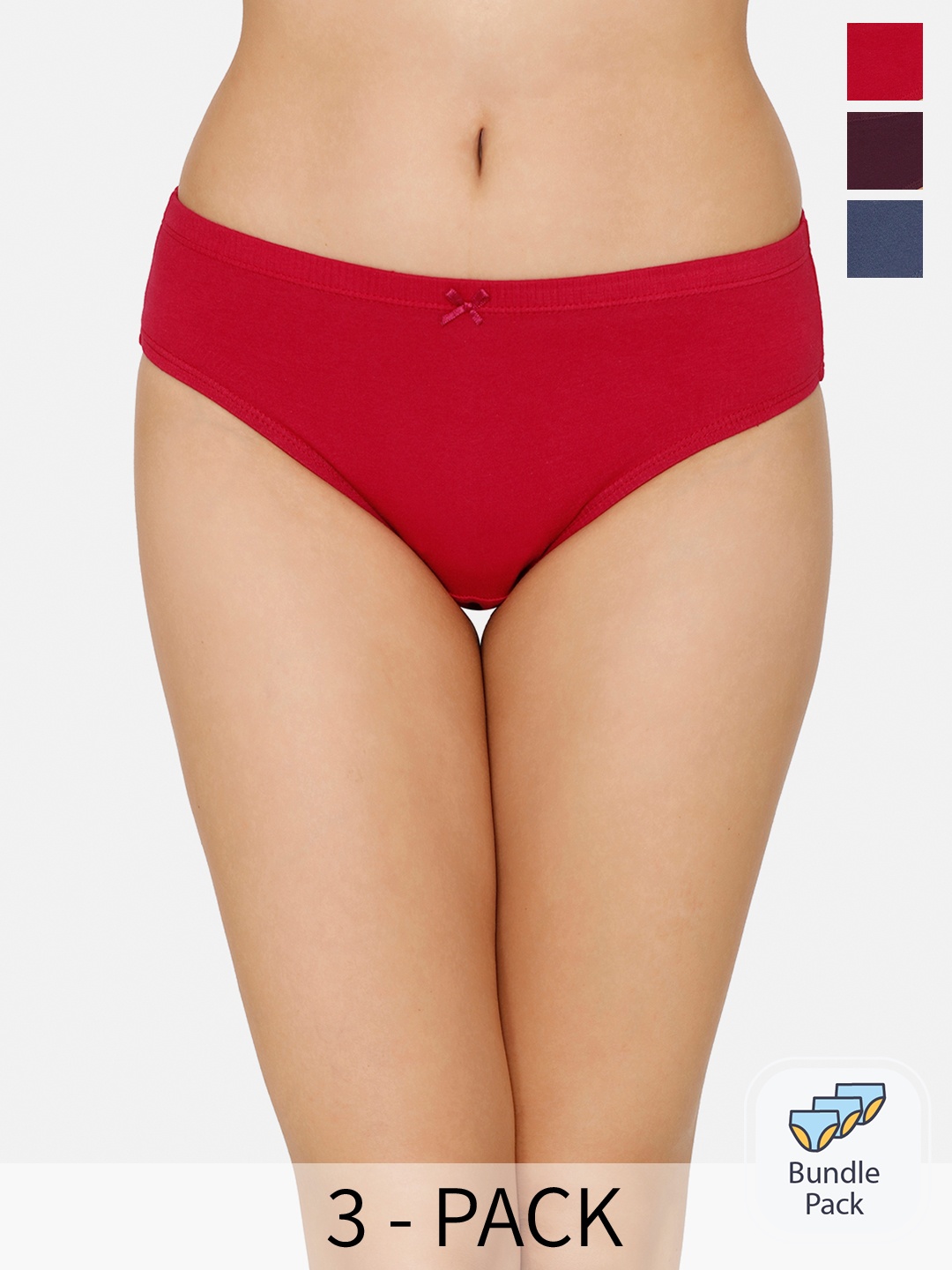 

Amante Women Pack Of 3 Bikini Briefs, Red