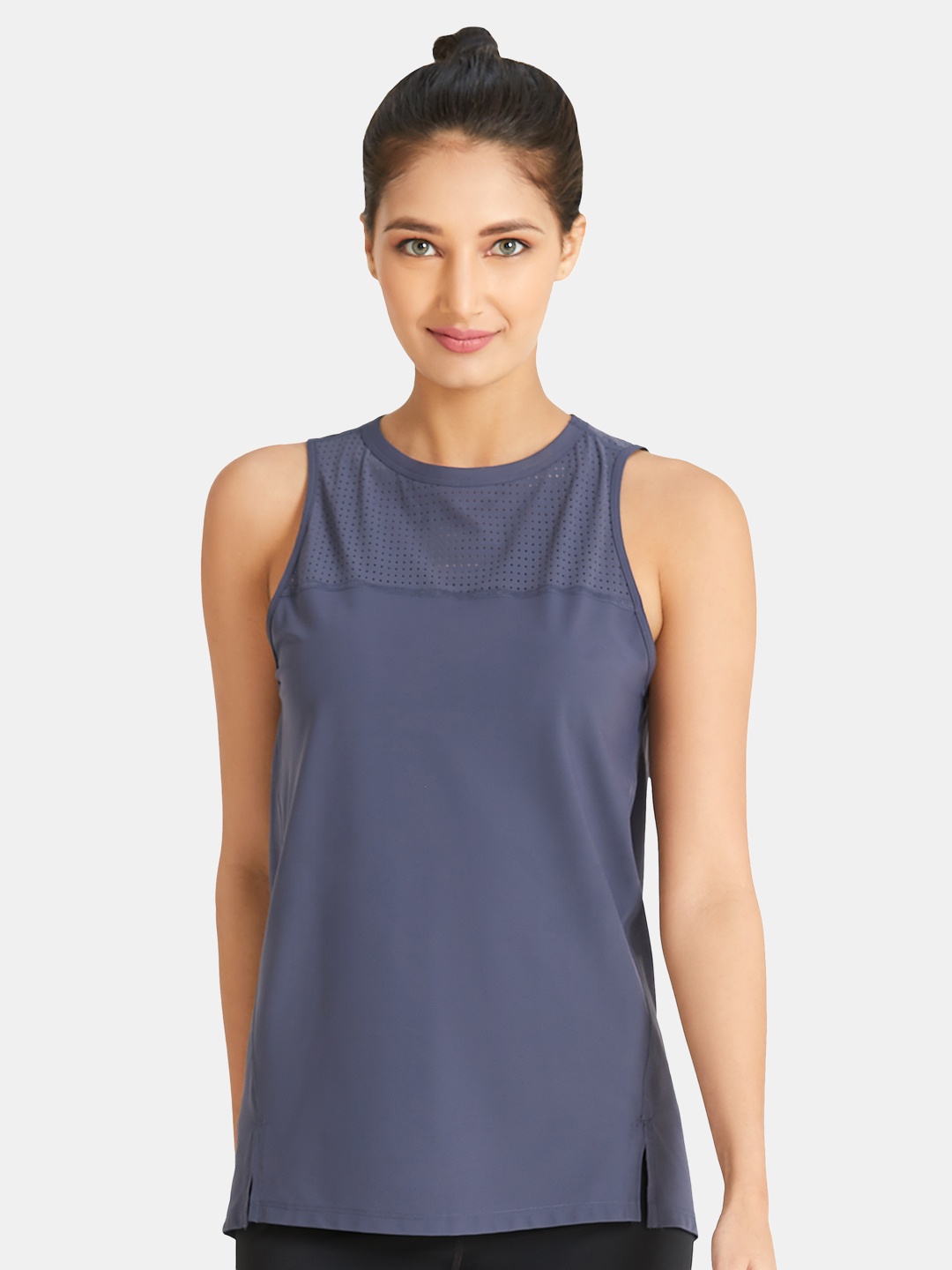 

Amante Round Neck Sleeveless Tank Top, Grey