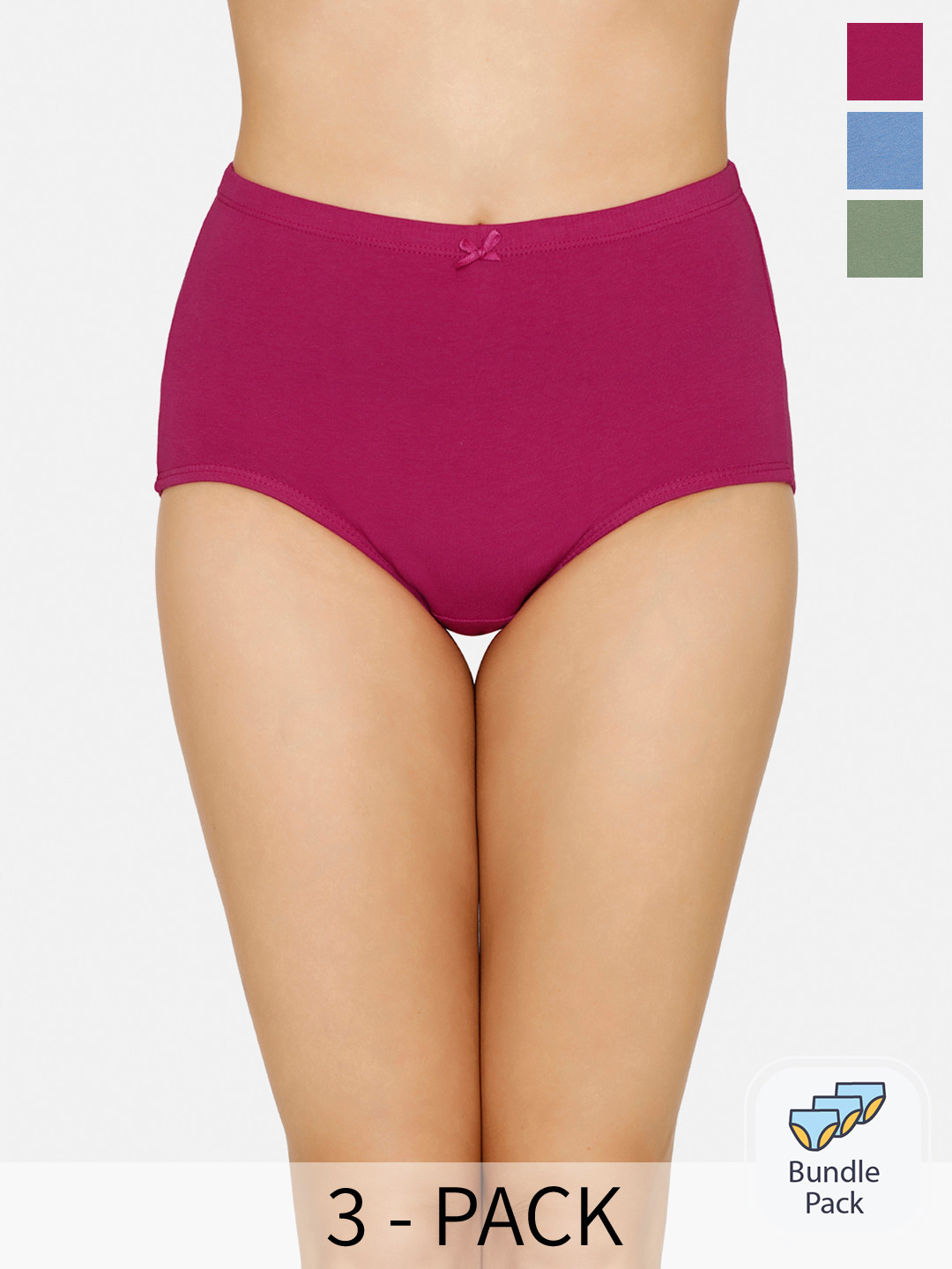 

Amante Women Pack Of 3 Hipster Briefs, Burgundy