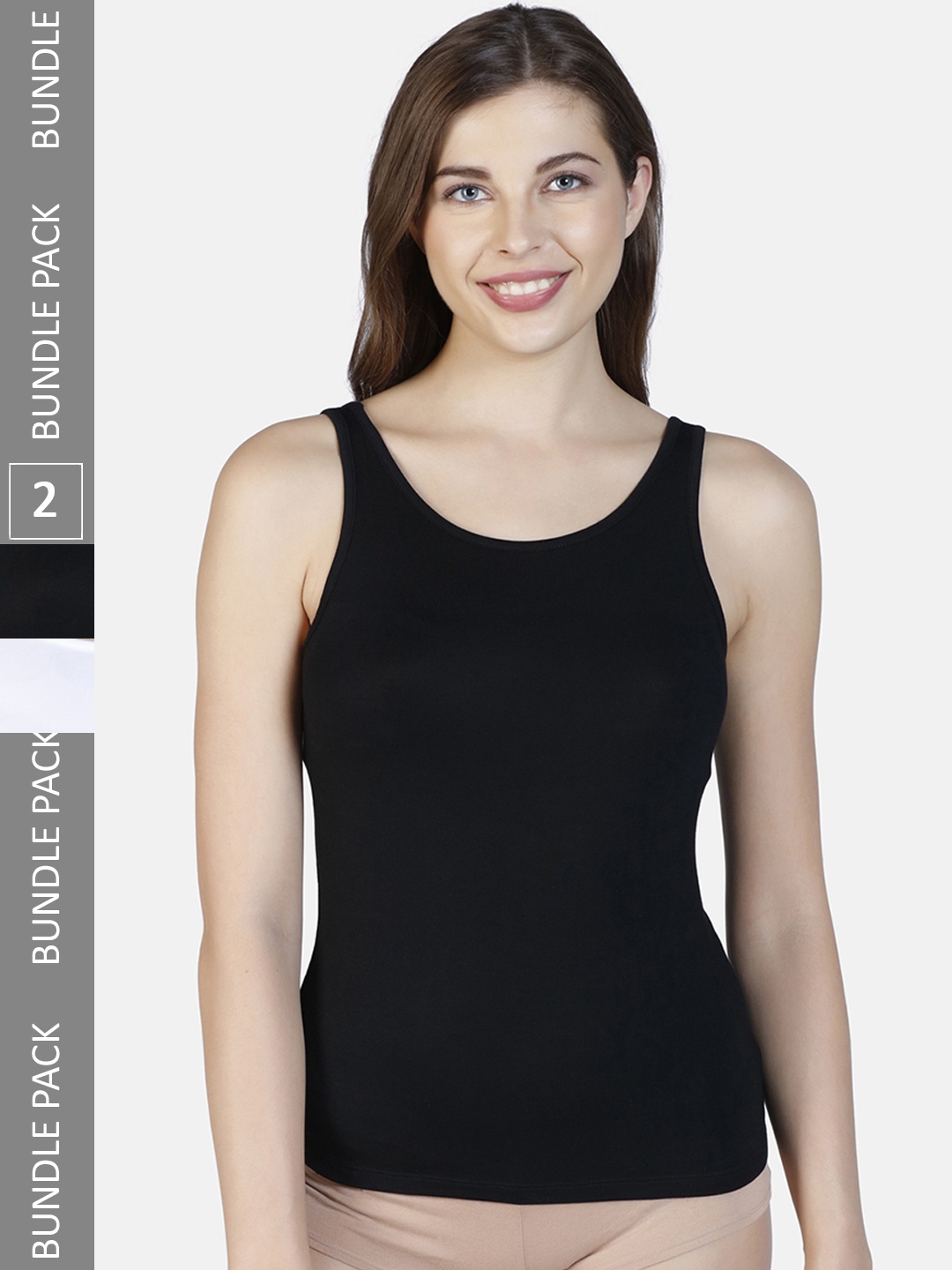 

Amante Pack Of 2 Non Padded Camisoles, Black