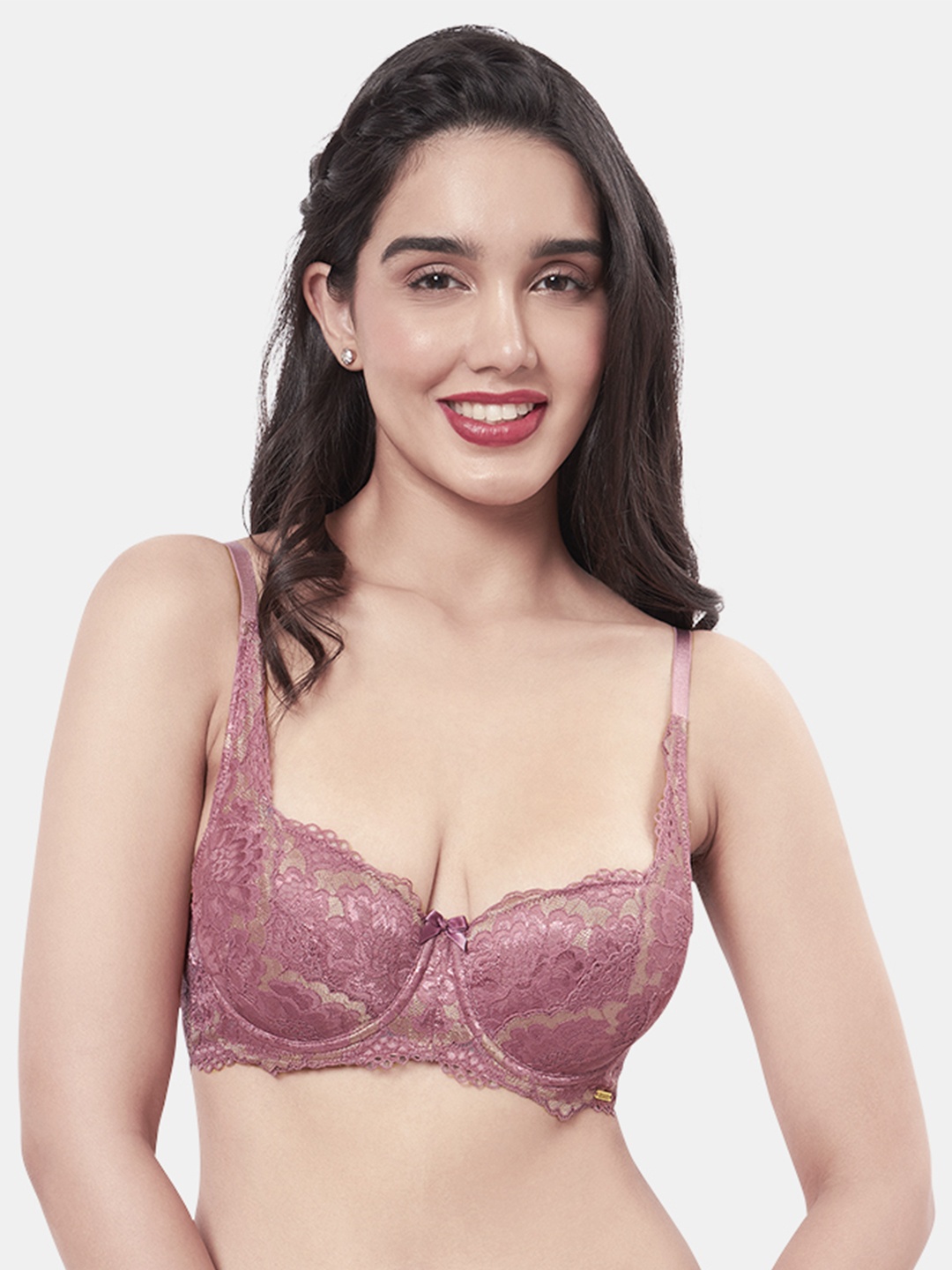 

Amante Rose Floral Bra Underwired Lightly Padded