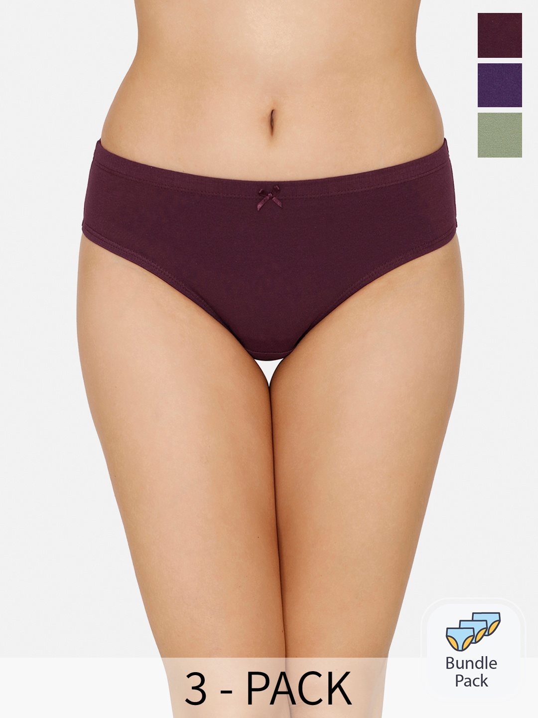 

Amante Women Pack Of 3 Bikini Briefs, Green