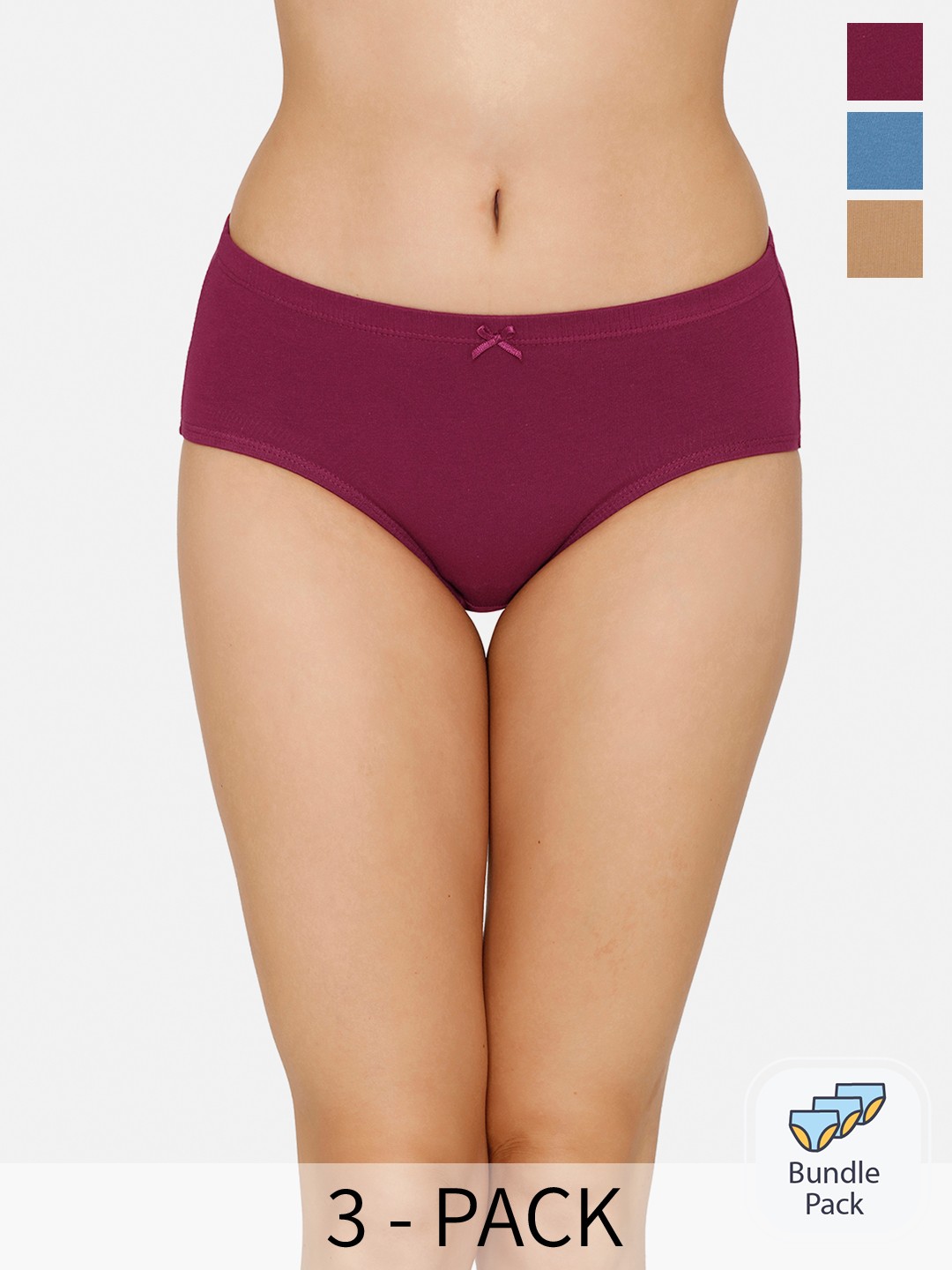

Amante Women Pack Of 3 Hipster Briefs, Beige