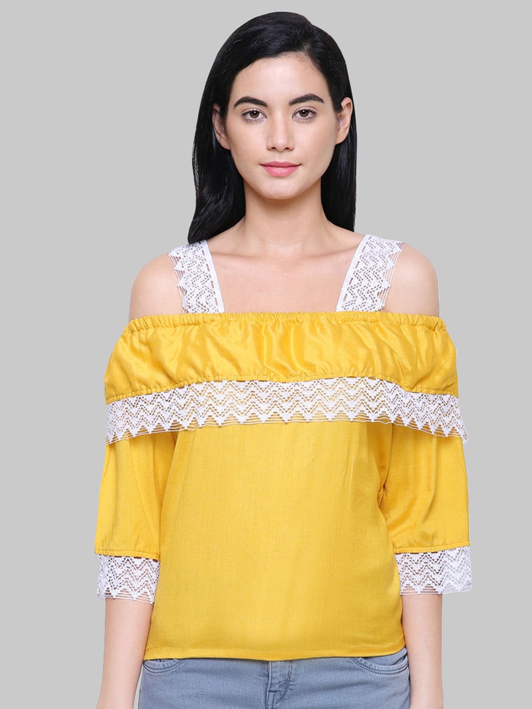 

SAUNDARYA Mustard Yellow Top