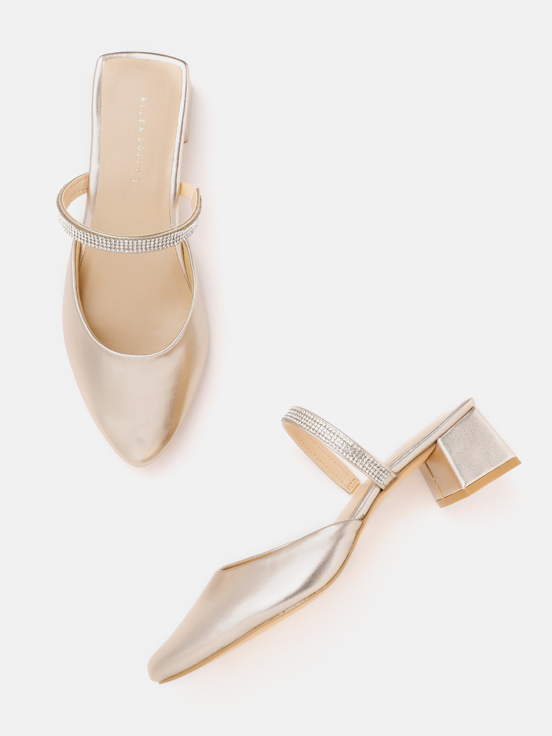 

Allen Solly Stone Embellished Party Pumps, Gold