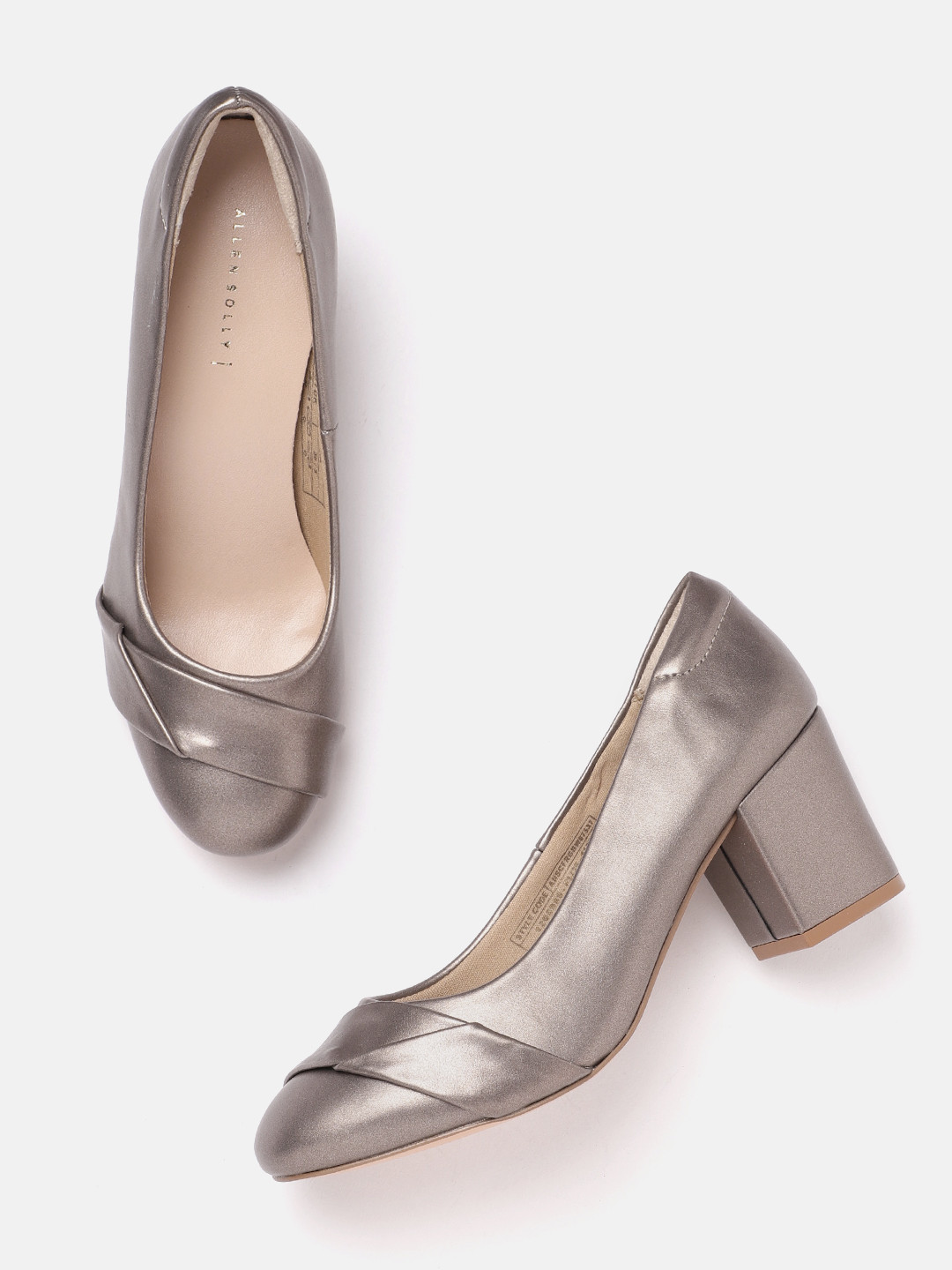 

Allen Solly Block Heel Pumps, Metallic