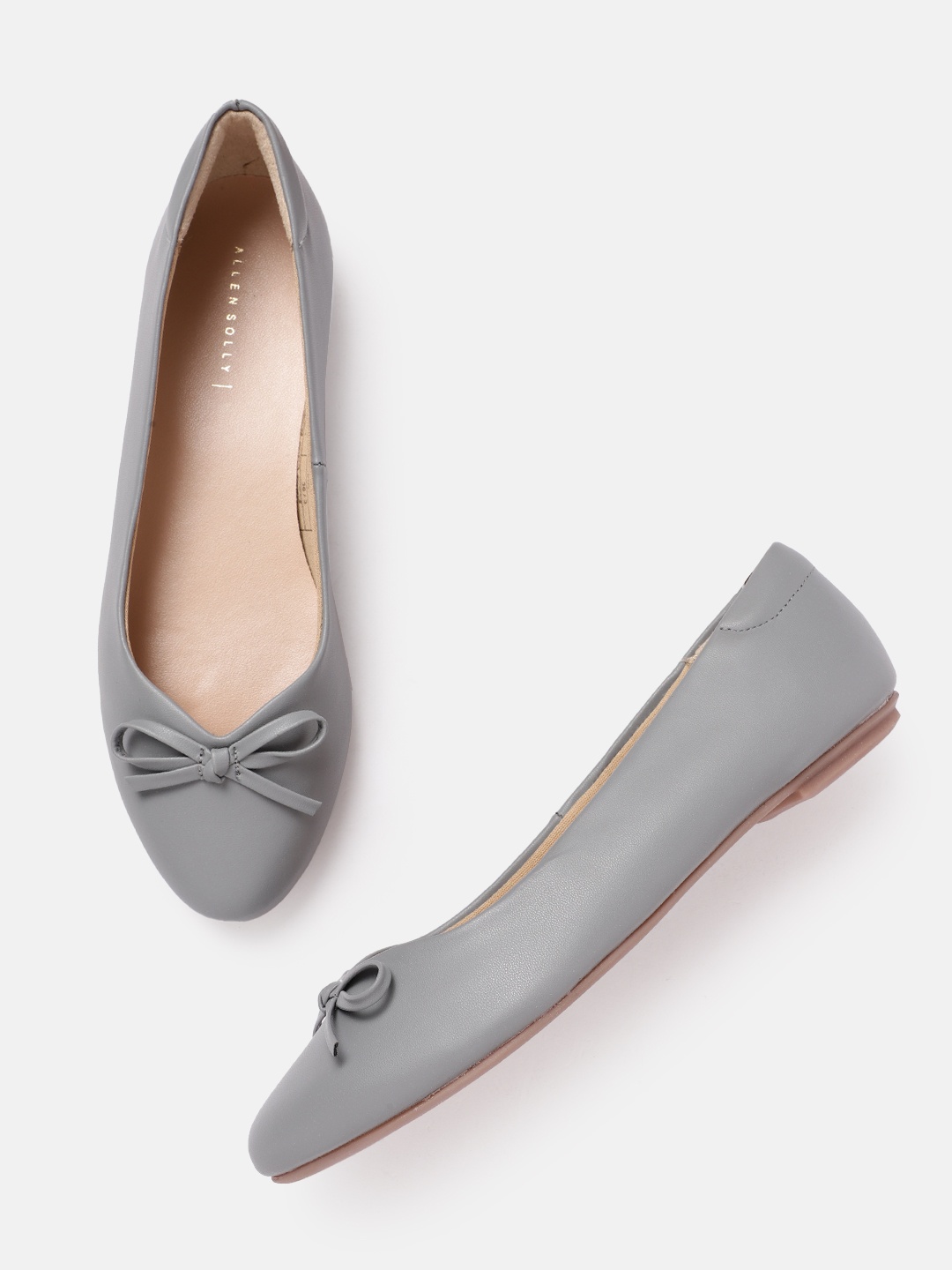 

Allen Solly Women Ballerinas with Bow Detail, Grey