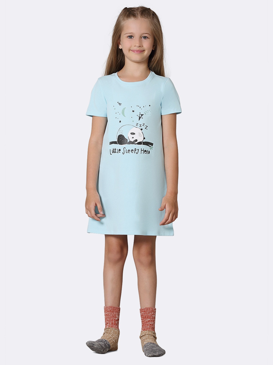 

Van Heusen Girls Short Sleeve Round Neck T-Shirt Dress, Blue