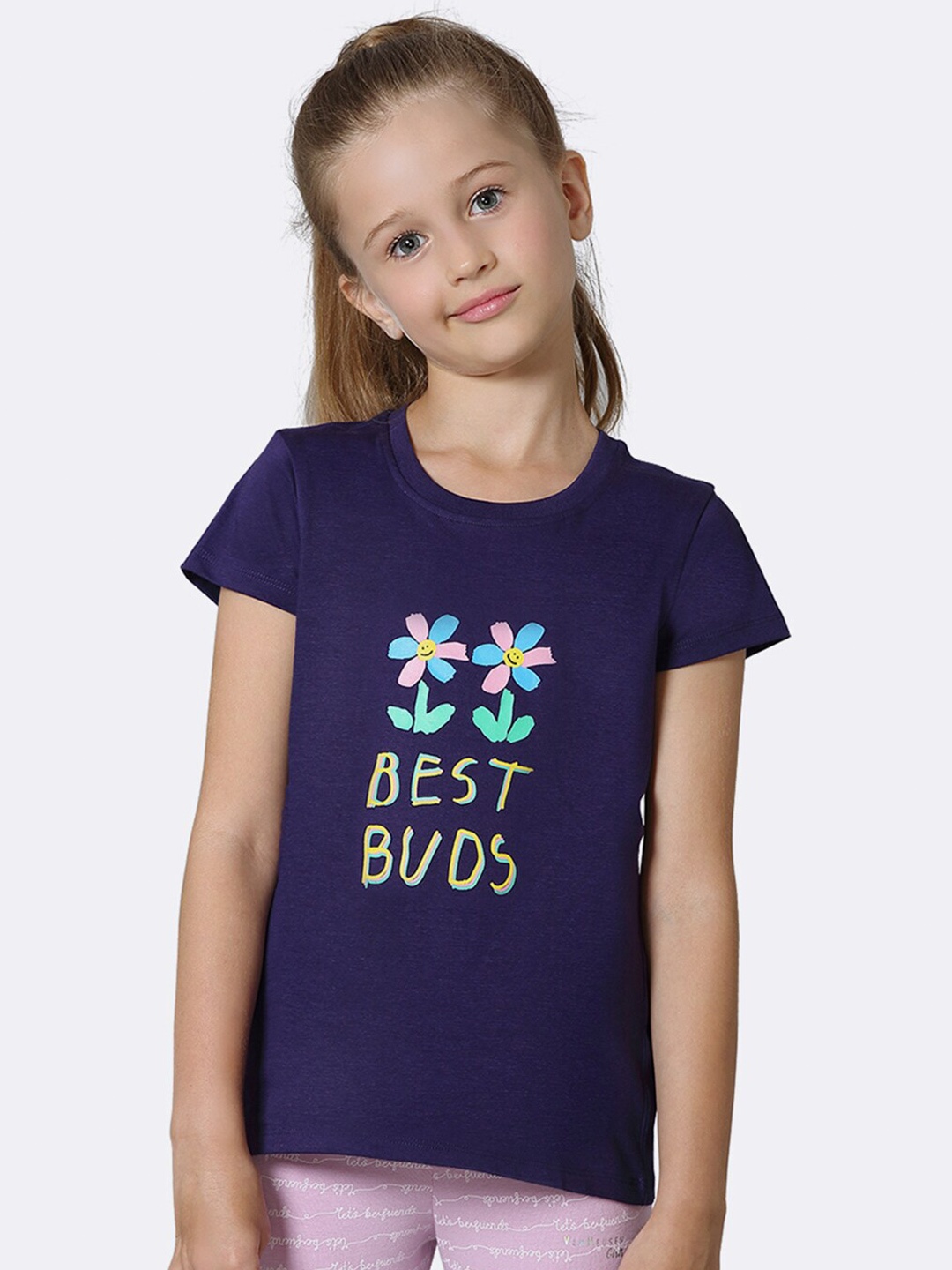 

Van Heusen Girls Astral Aura Ultra Soft Round Neck T-Shirt, Purple