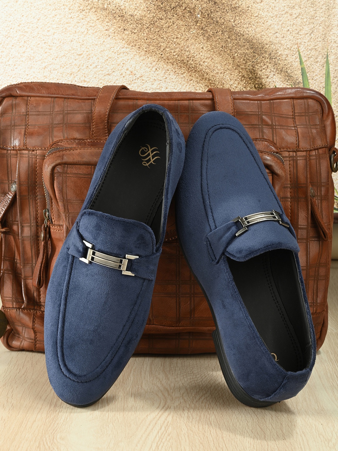 

House of Pataudi Men Formal Loafers, Navy blue