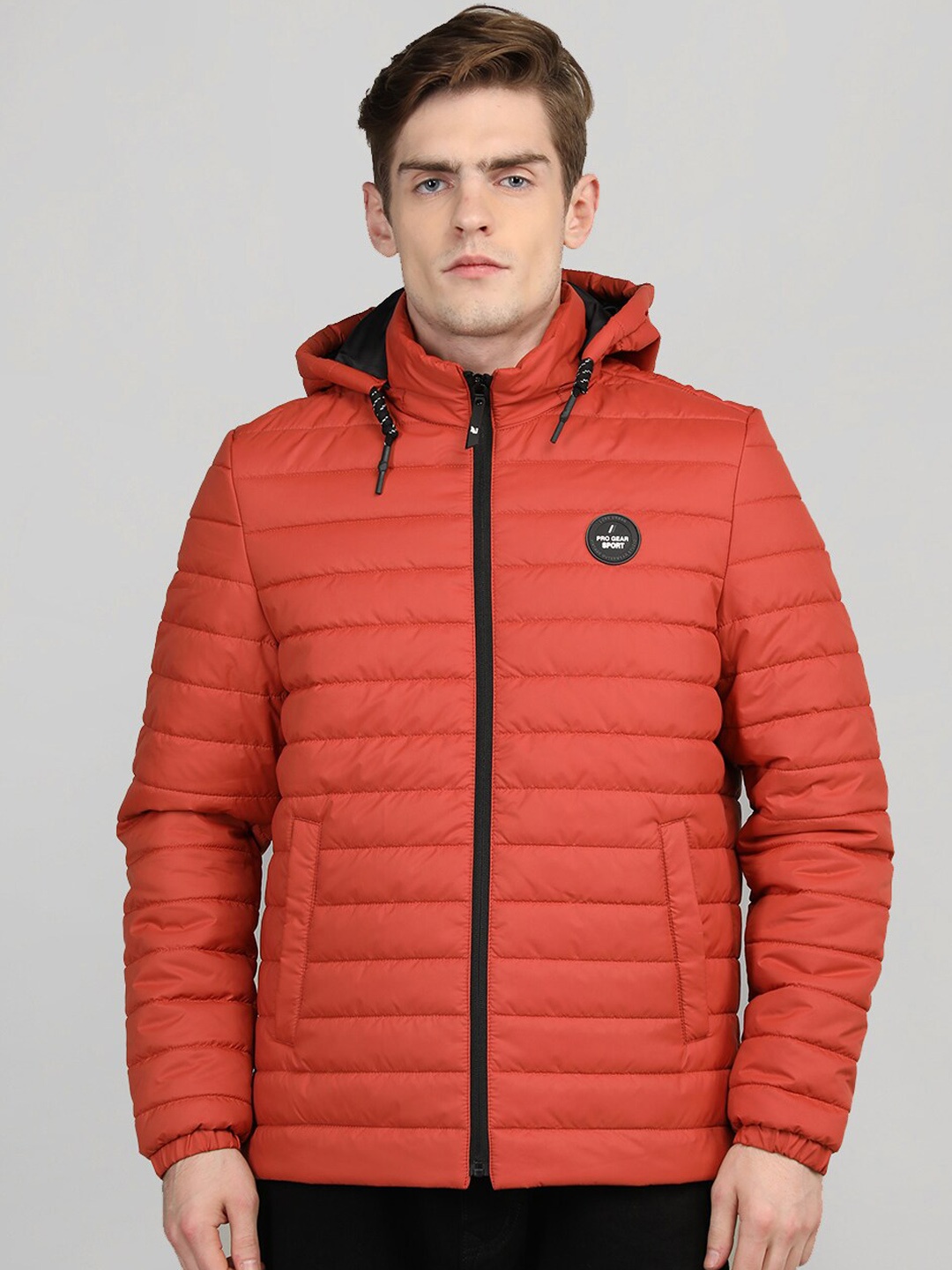 

LURE URBAN Men Rust Outdoor Puffer Jacket