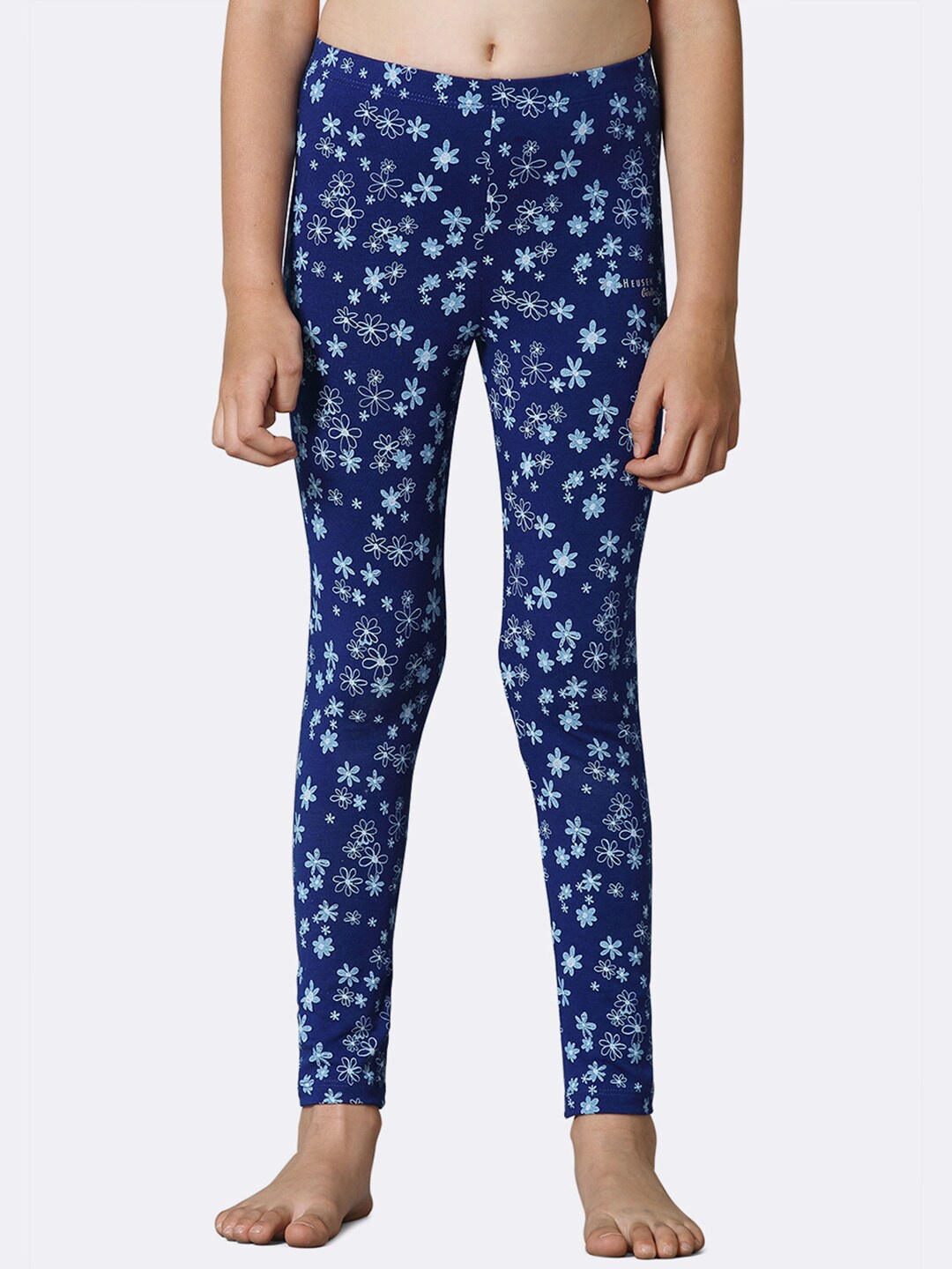 

Van Heusen Girls Floral Printed Mid Rise Lounge Pants, Blue